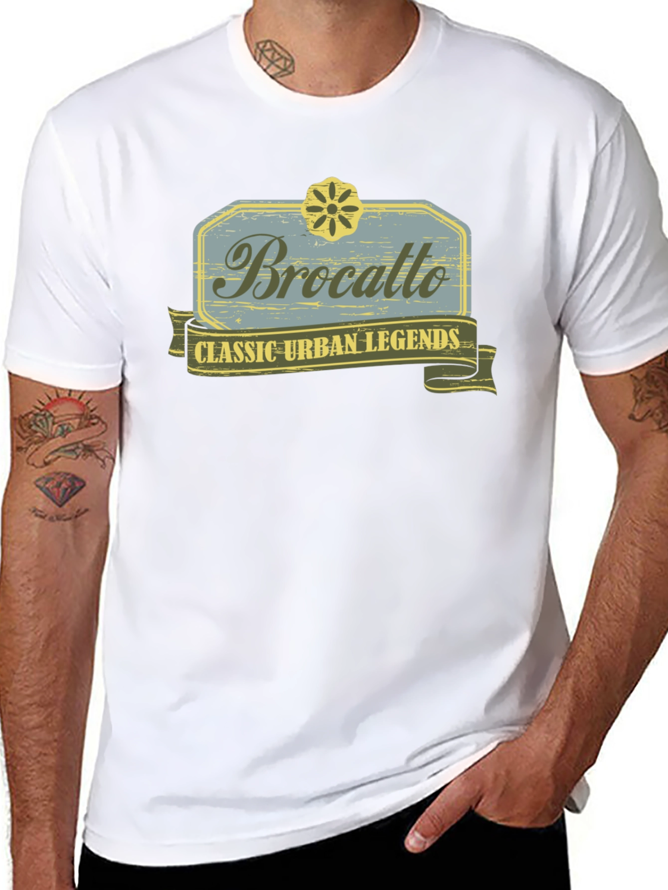 Brocatto Classic Urban Legends Black Graphic T-Shirt