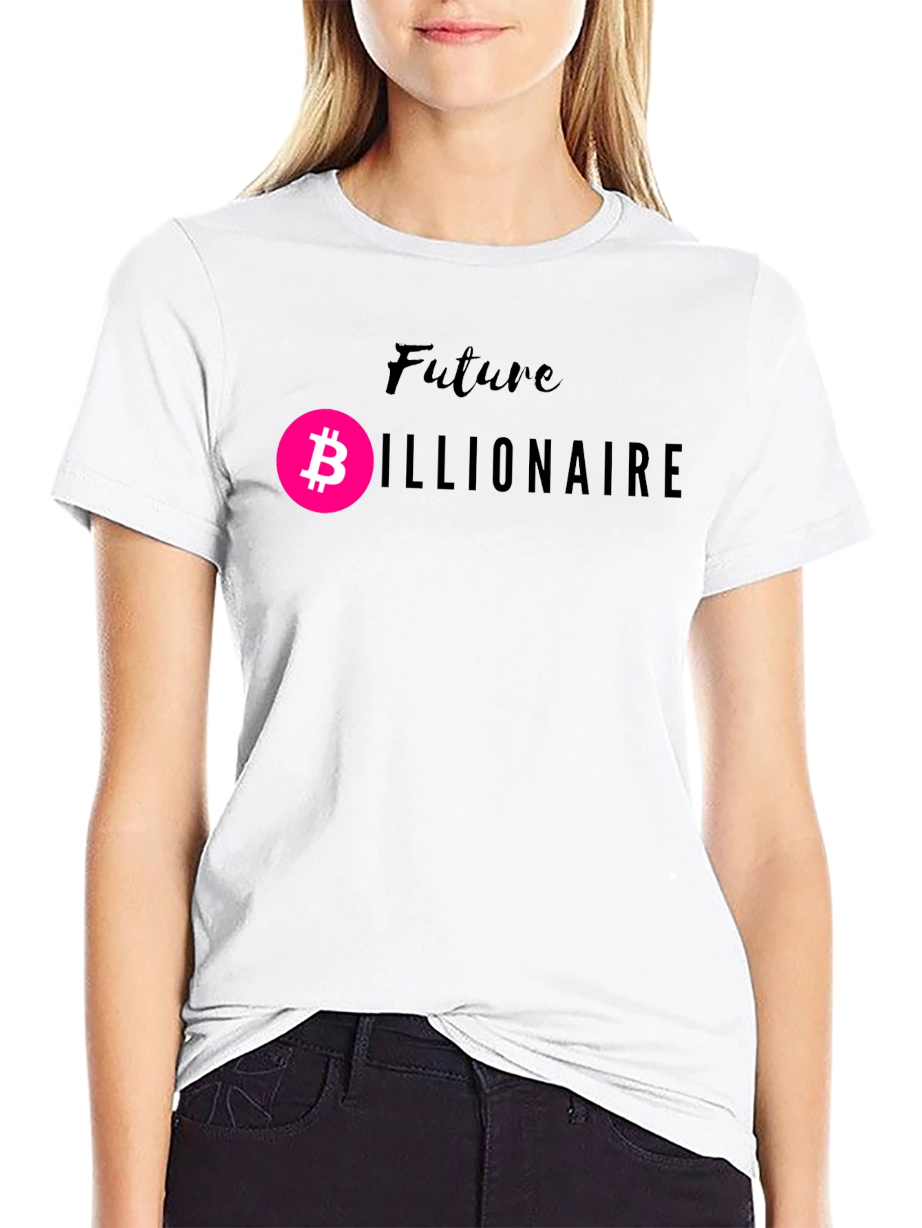 Future Billionaire Bitcoin Crypto Black T-Shirt