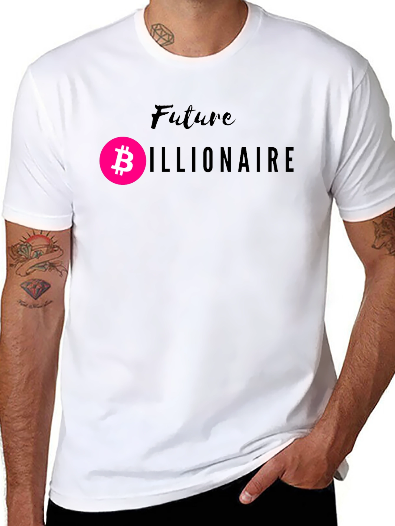 Future Billionaire Bitcoin Crypto Black T-Shirt