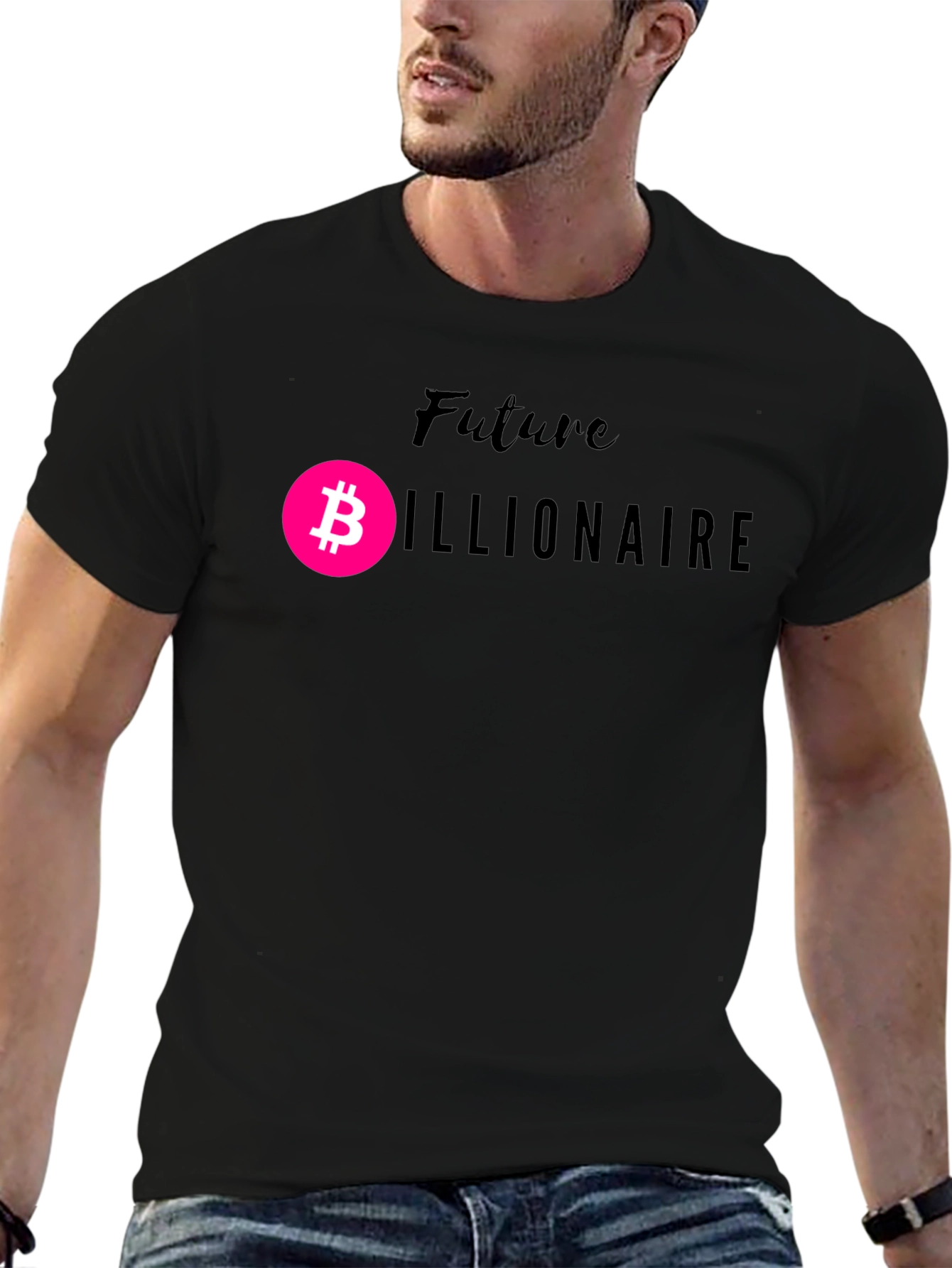 Future Billionaire Bitcoin Crypto Black T-Shirt