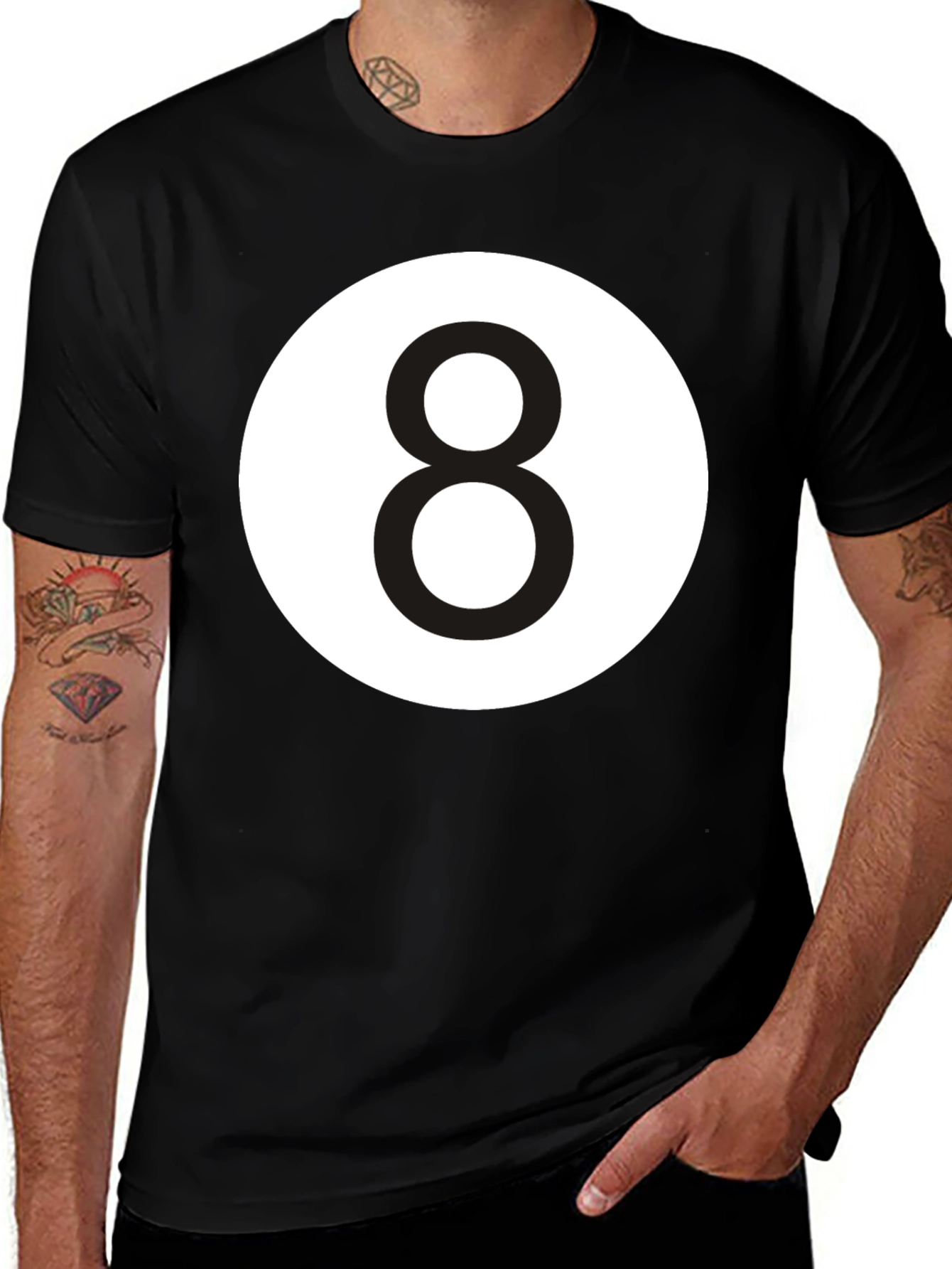 8 Ball Graphic Tee - Classic Black T-Shirt