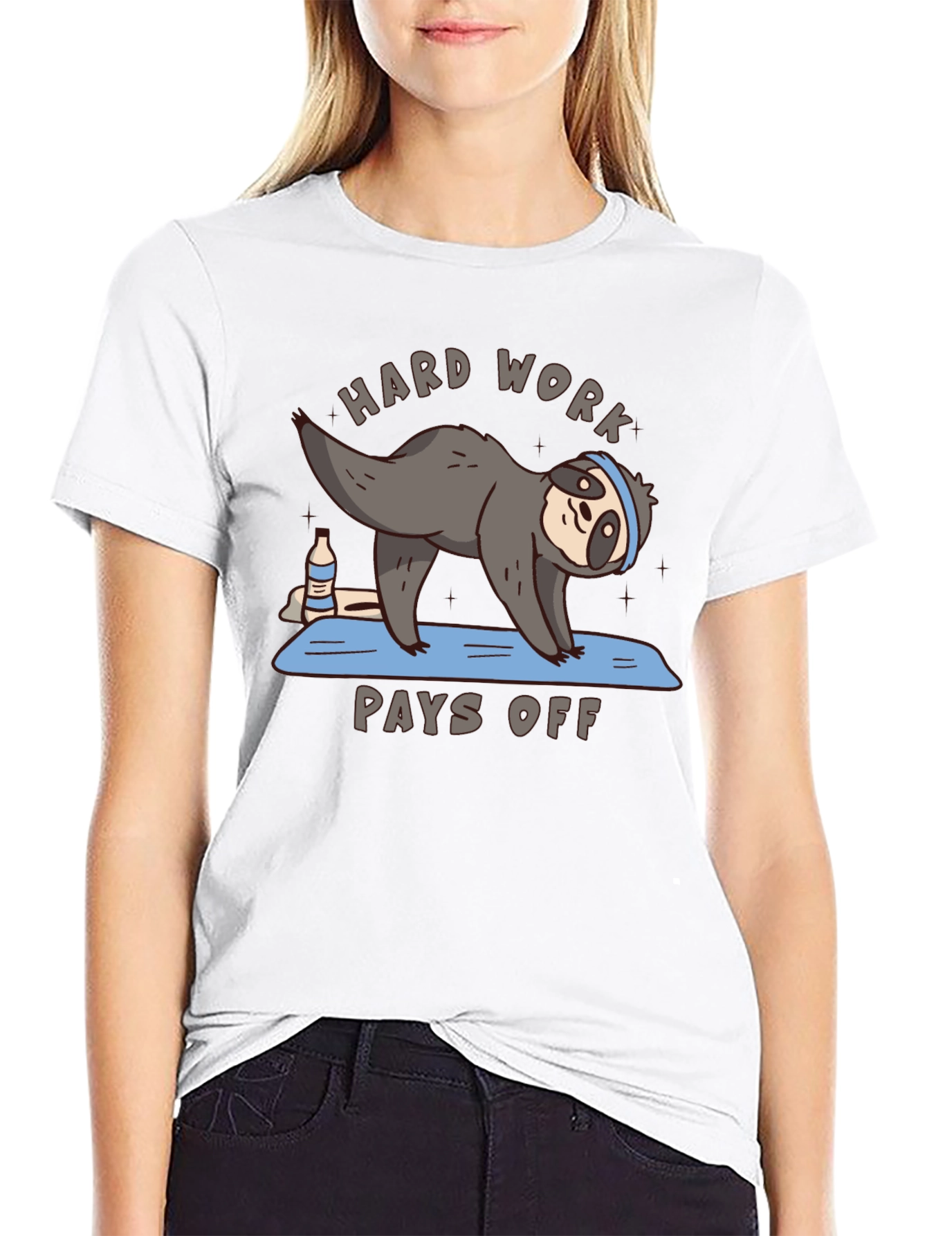 Hard Work Pays Off Sloth Yoga T-Shirt
