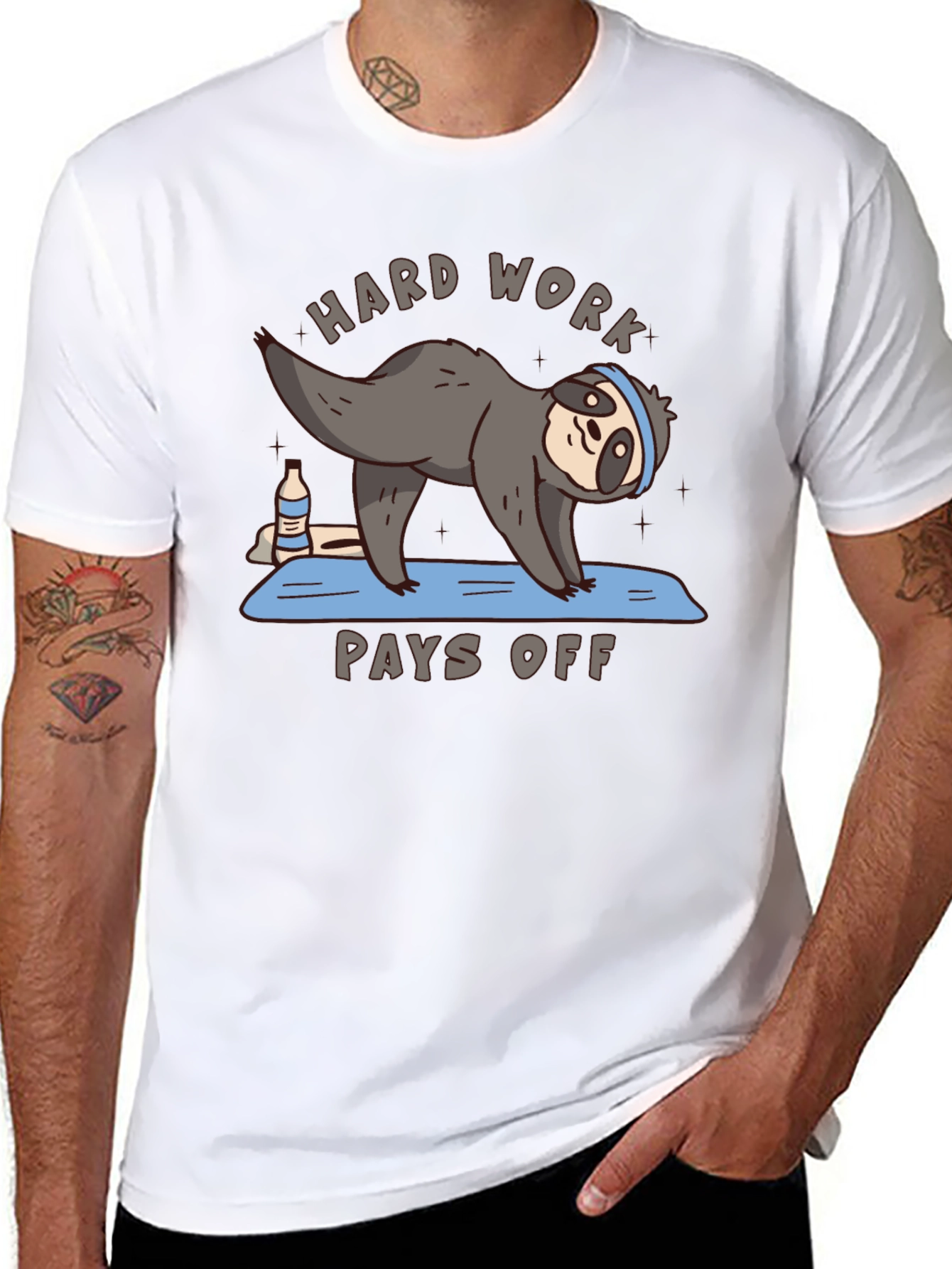 Hard Work Pays Off Sloth Yoga T-Shirt