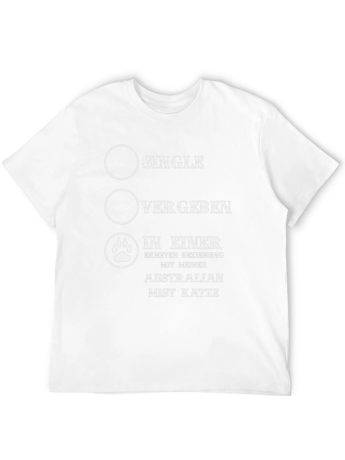 Funny Cat Lover T-Shirt: Single? Taken? Cat Relationship!