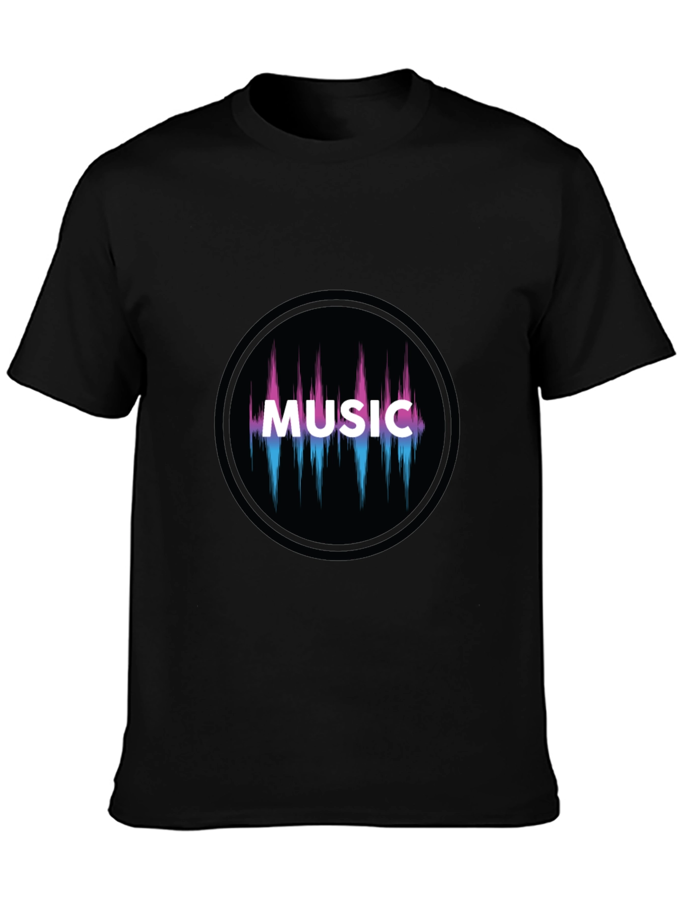 Music Graphic T-Shirt - Stylish Audio Wave Design