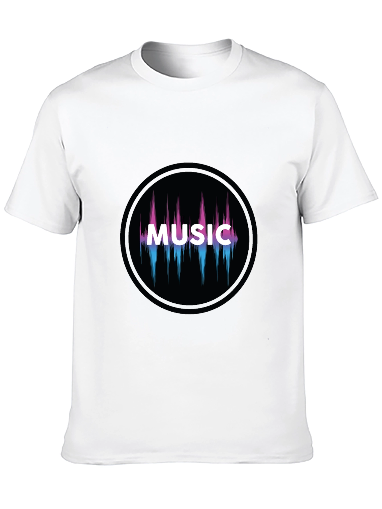 Music Graphic T-Shirt - Stylish Audio Wave Design