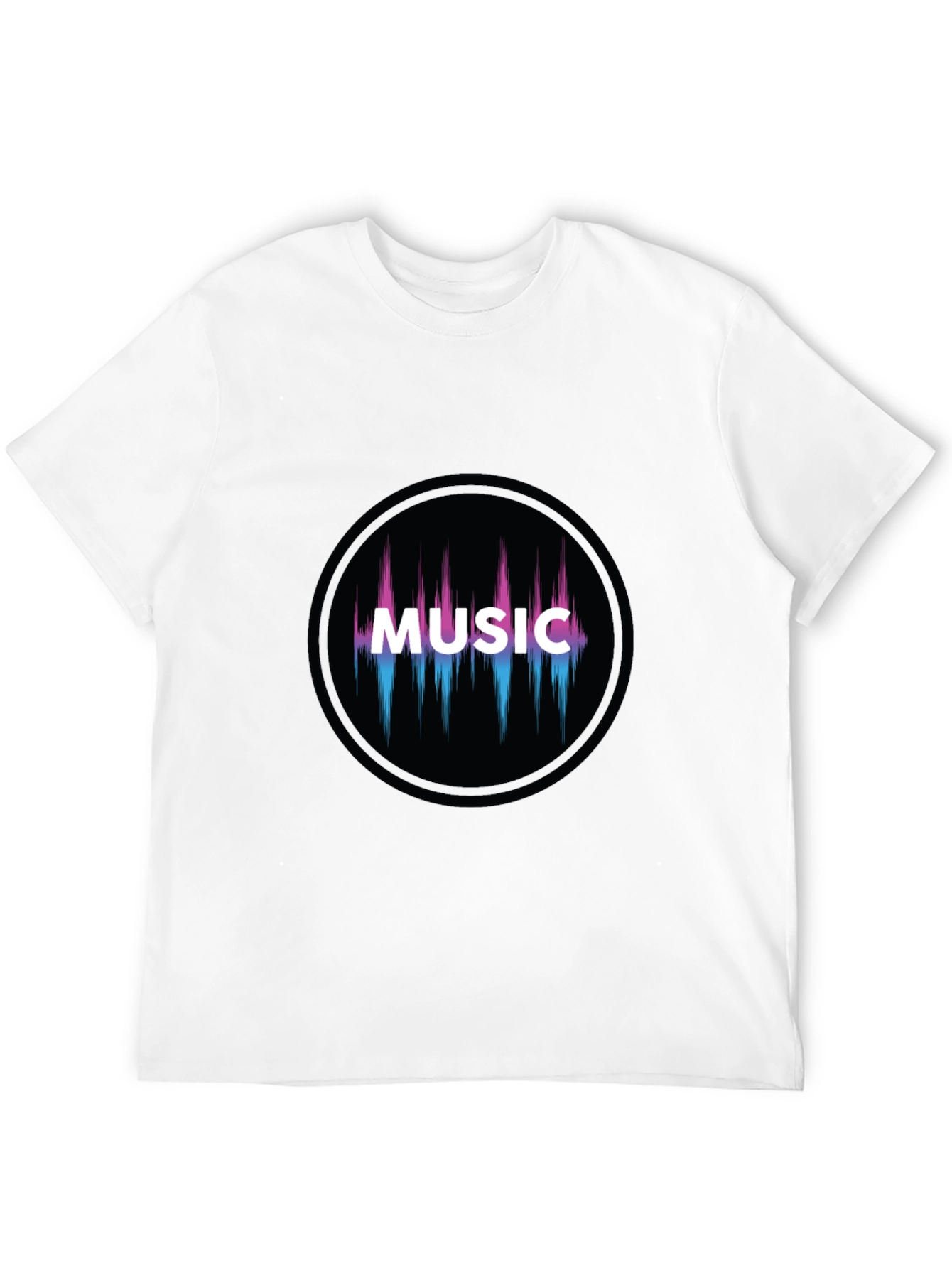 Music Graphic T-Shirt - Stylish Audio Wave Design