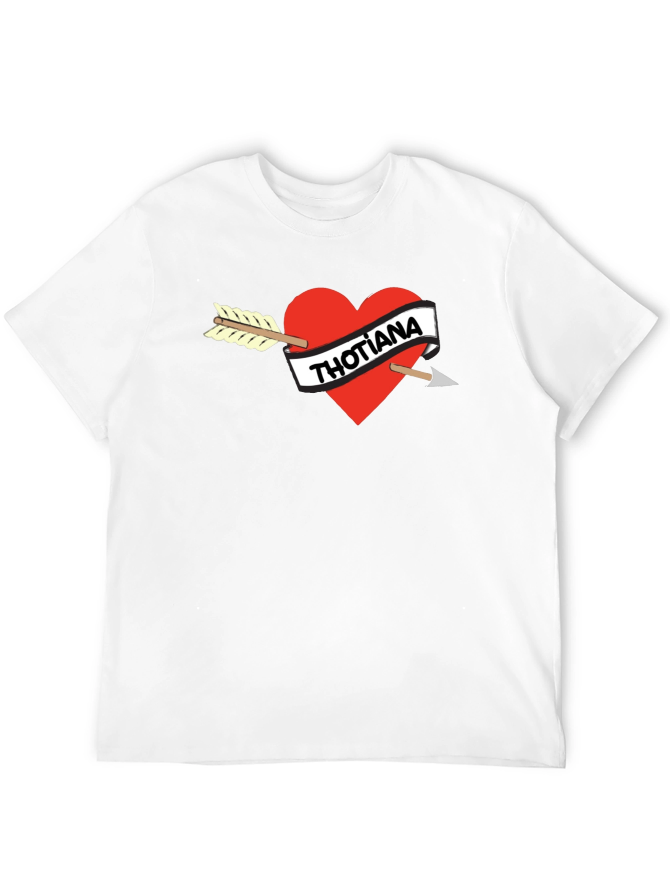 Thotiana Heart Arrow T-Shirt - Black