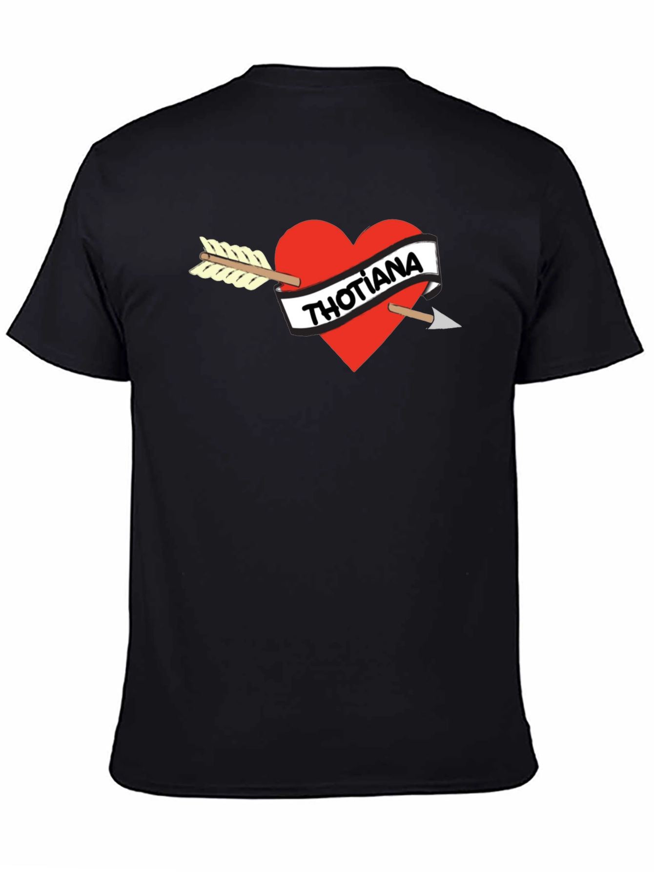 Thotiana Heart Arrow T-Shirt - Black