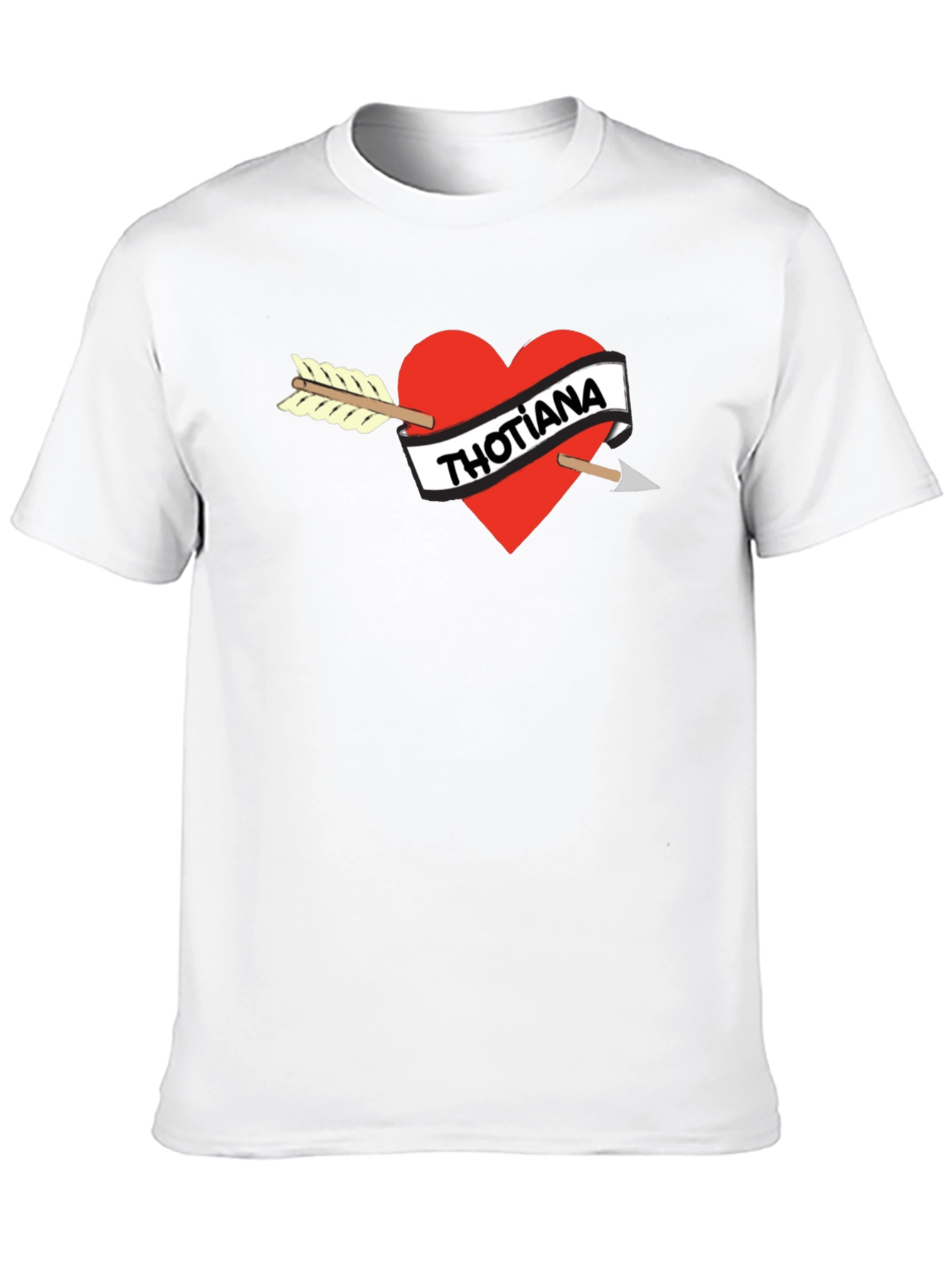 Thotiana Heart Arrow T-Shirt - Black