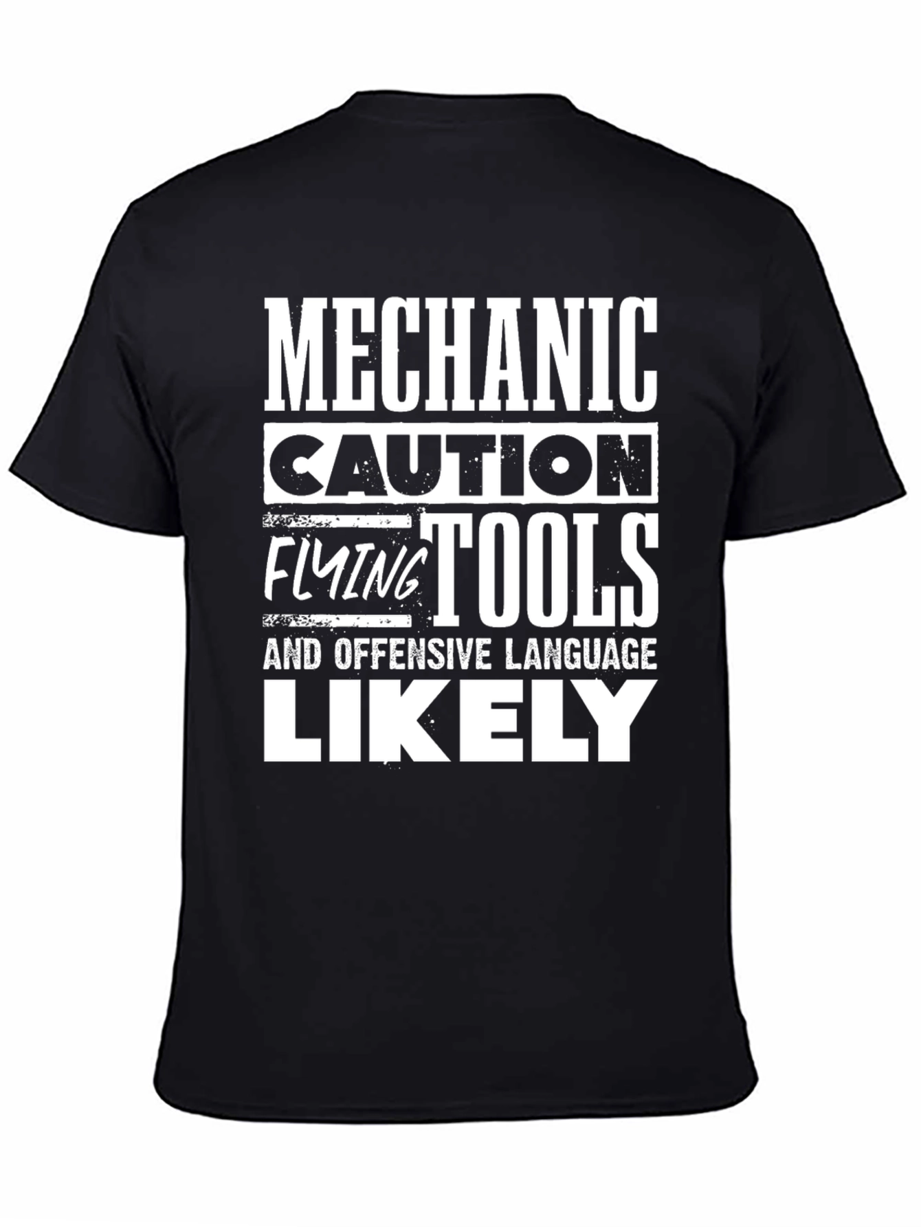 Mechanic Flying Tools Caution Novelty T-Shirt