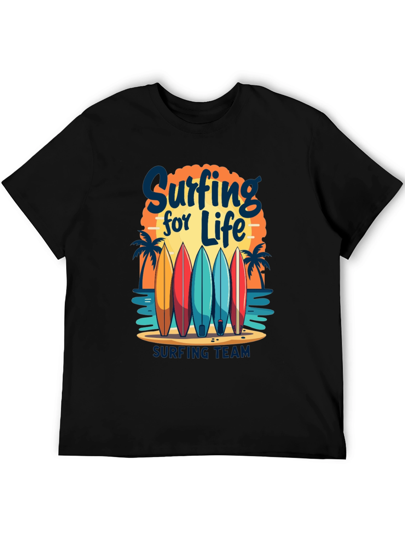 Surfing for Life T-Shirt - Beach Surfboard Tee