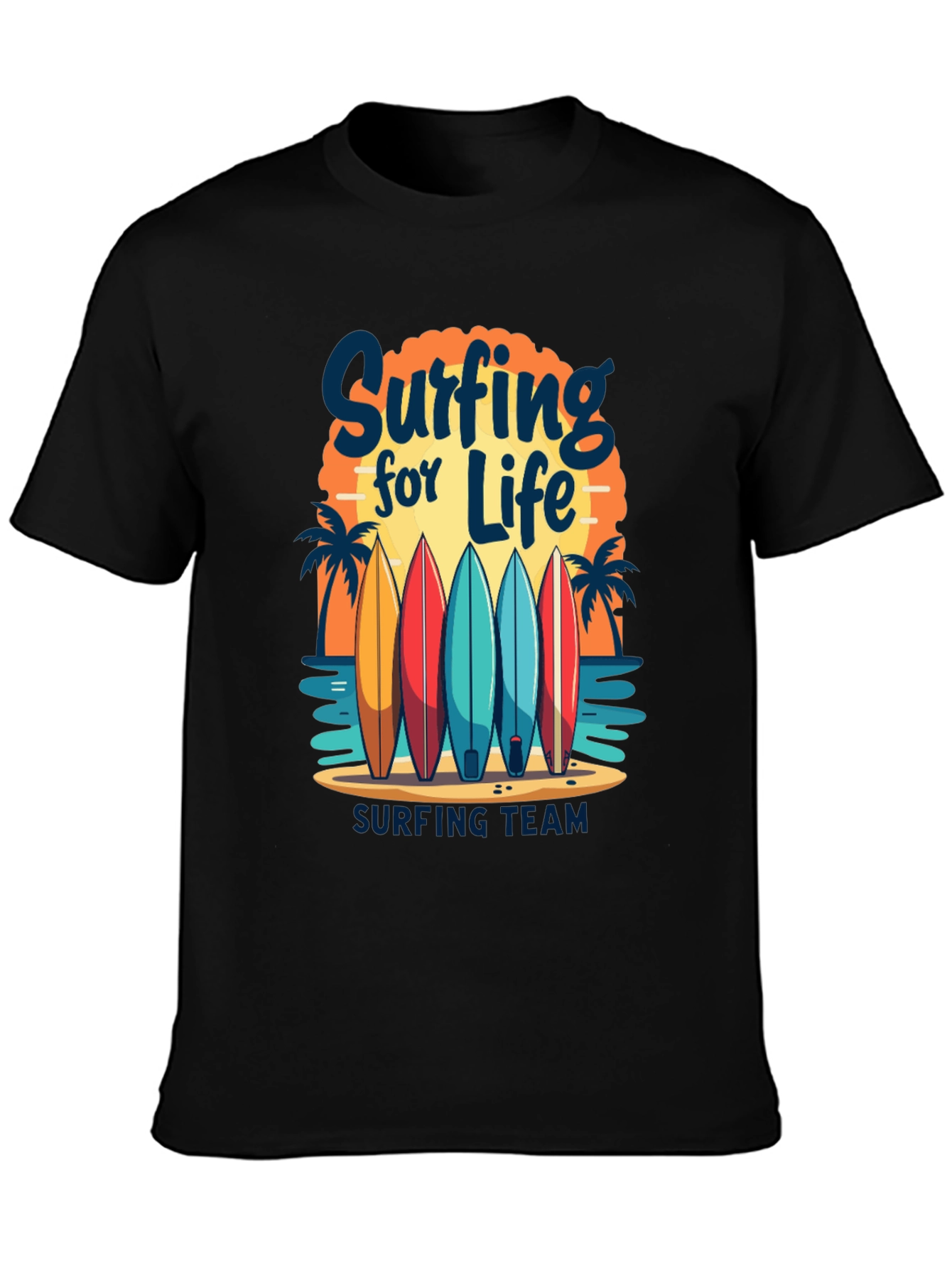 Surfing for Life T-Shirt - Beach Surfboard Tee