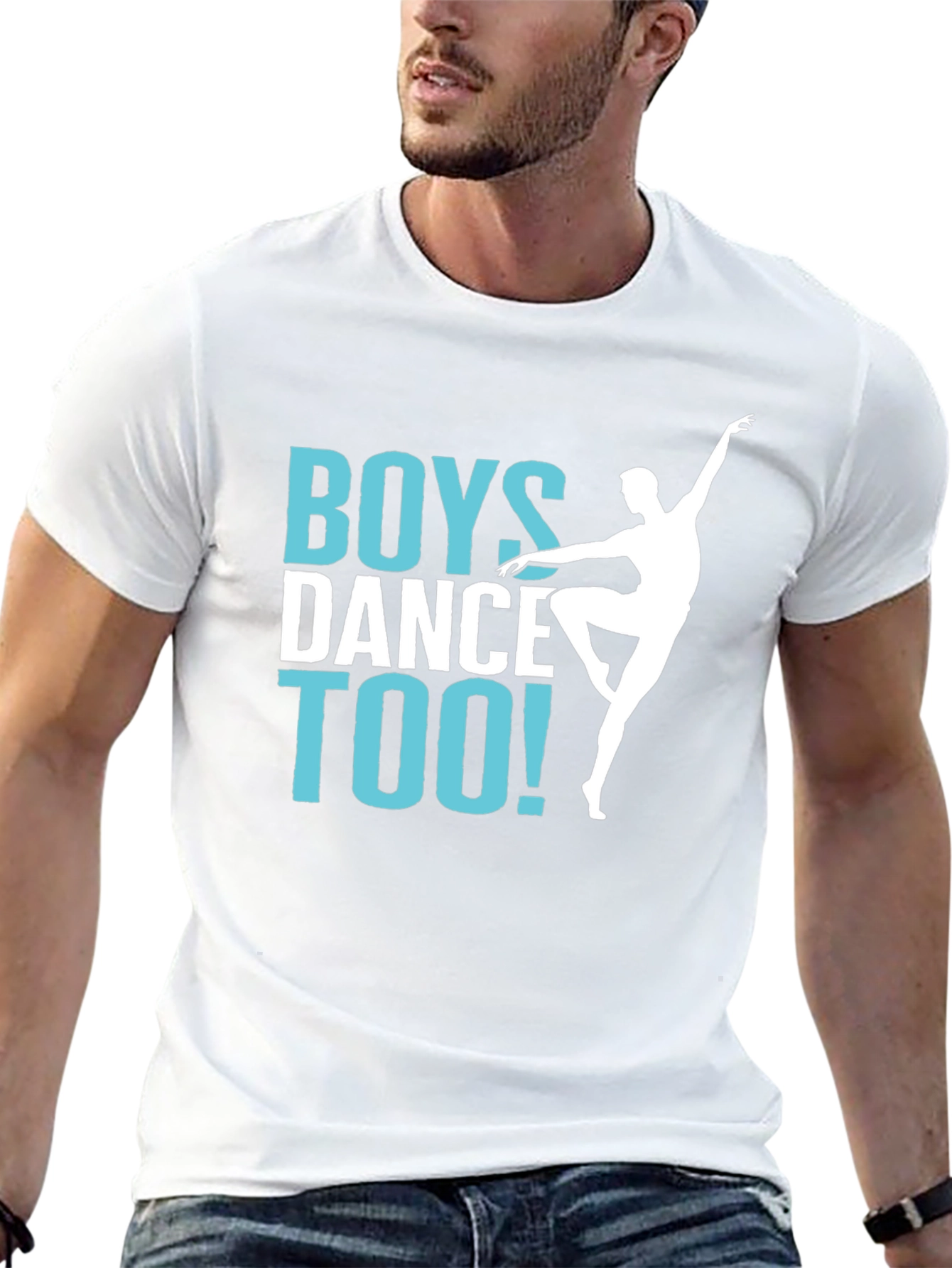 Boys Dance Too! Graphic Tee - Unisex Black T-Shirt
