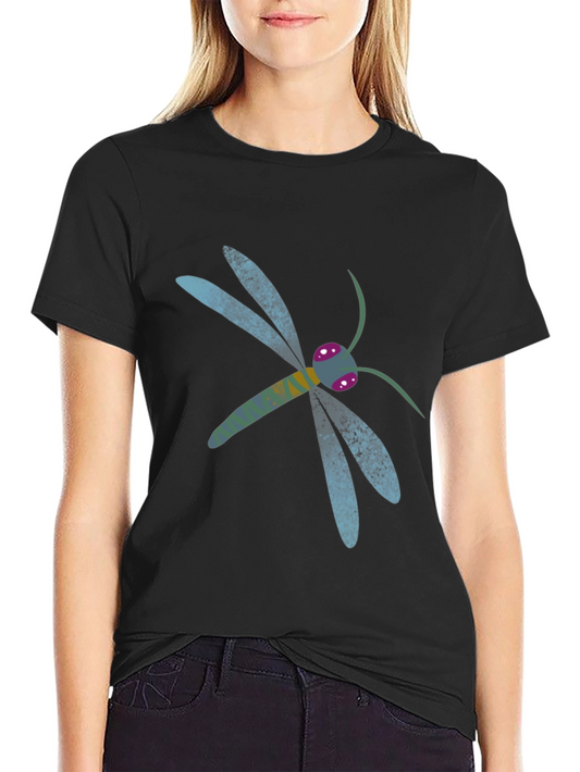 Dragonfly Graphic Black T-Shirt - Nature Lovers Tee