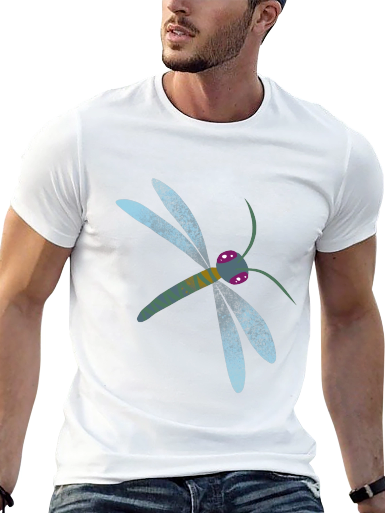 Dragonfly Graphic Black T-Shirt - Nature Lovers Tee