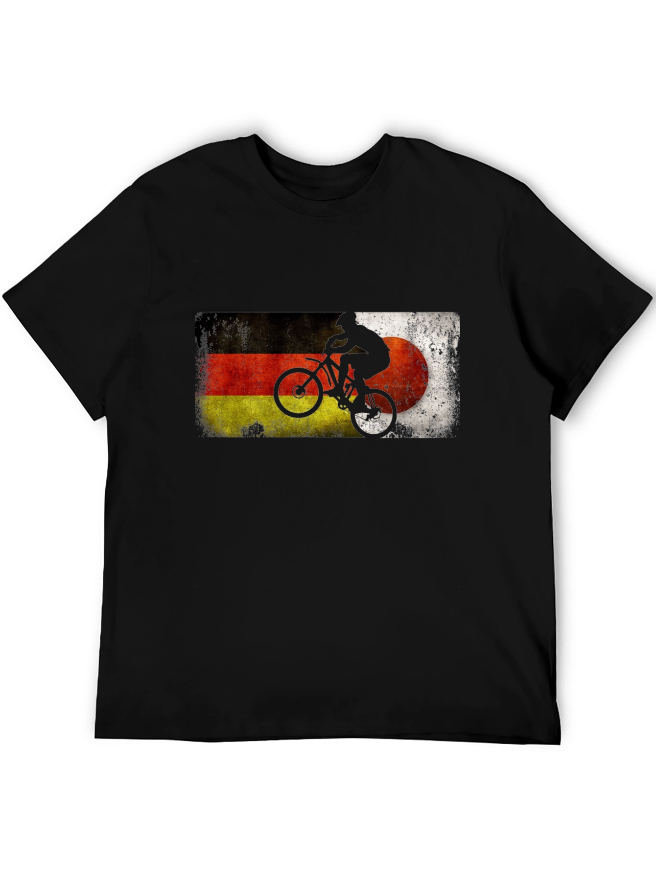 Germany Flag Biker Silhouette Graphic Tee