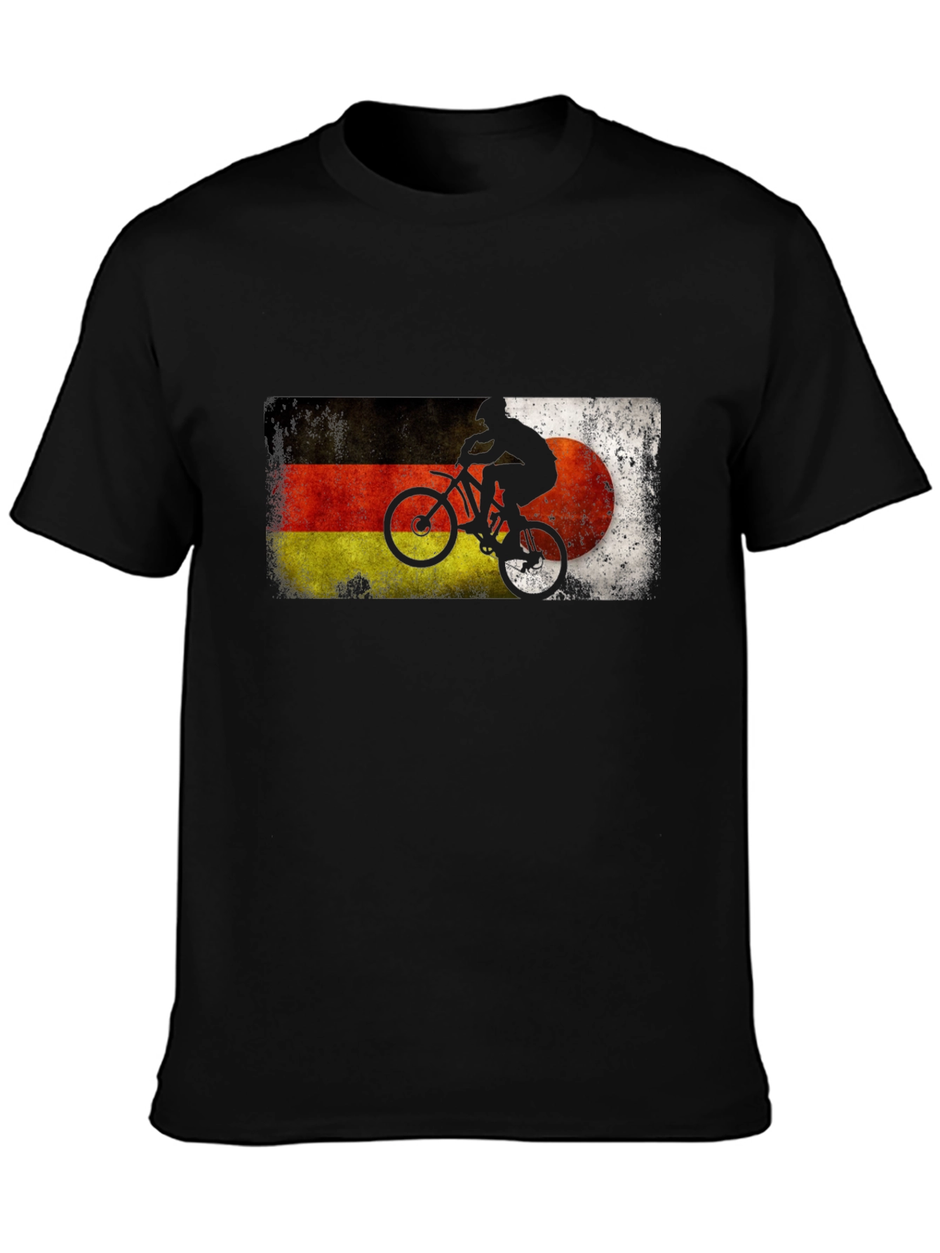 Germany Flag Biker Silhouette Graphic Tee