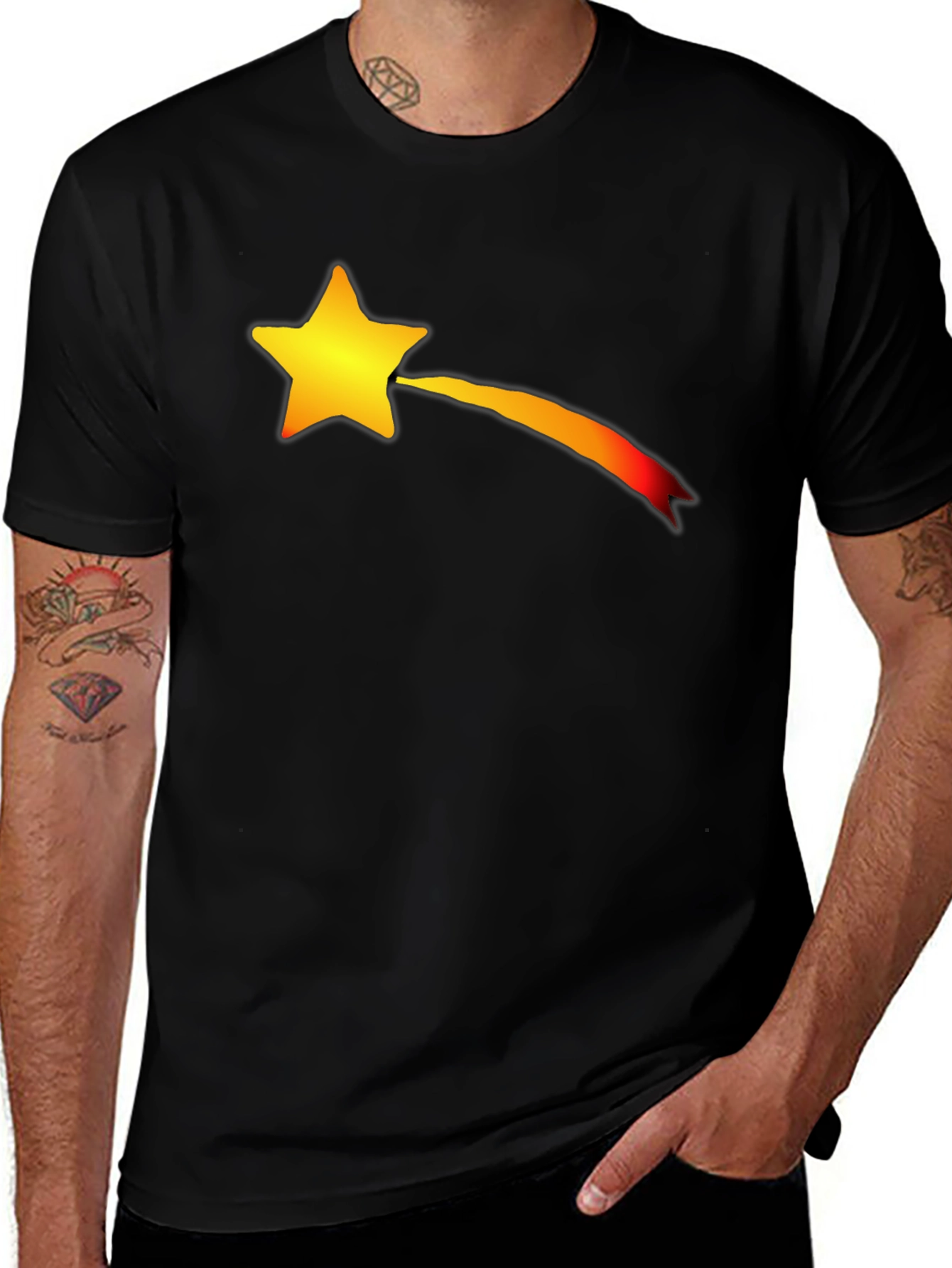 Star Trail Black T-Shirt