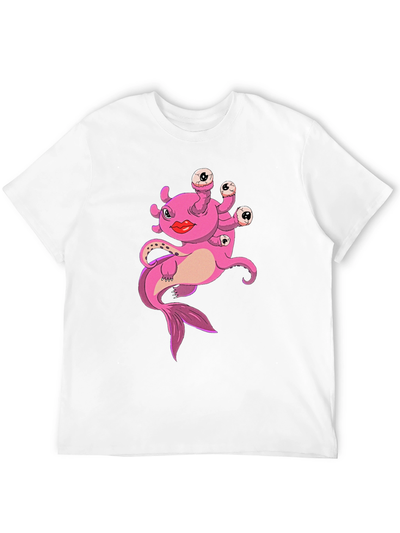 Funny Pink Creature Graphic T-Shirt