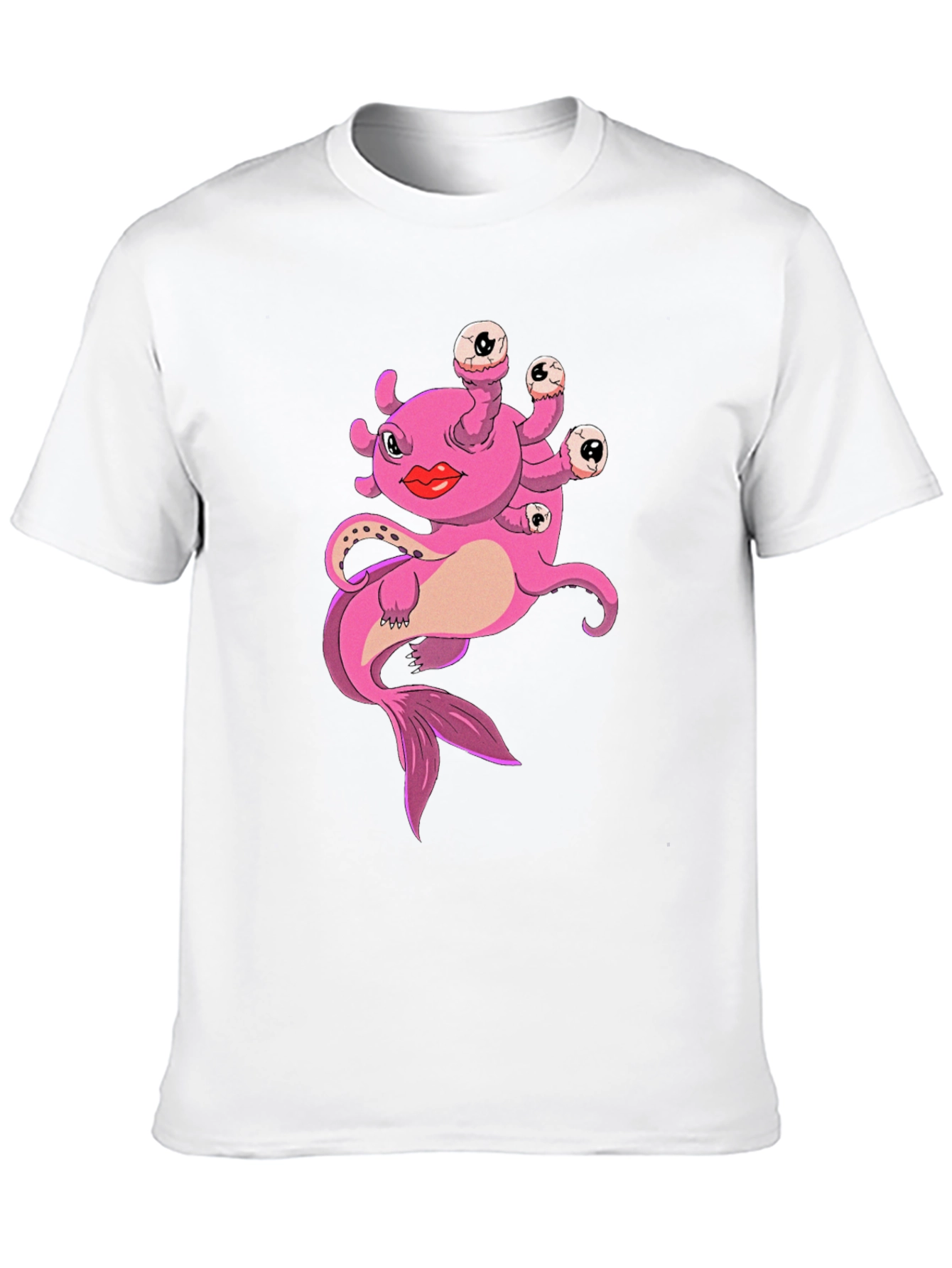 Funny Pink Creature Graphic T-Shirt