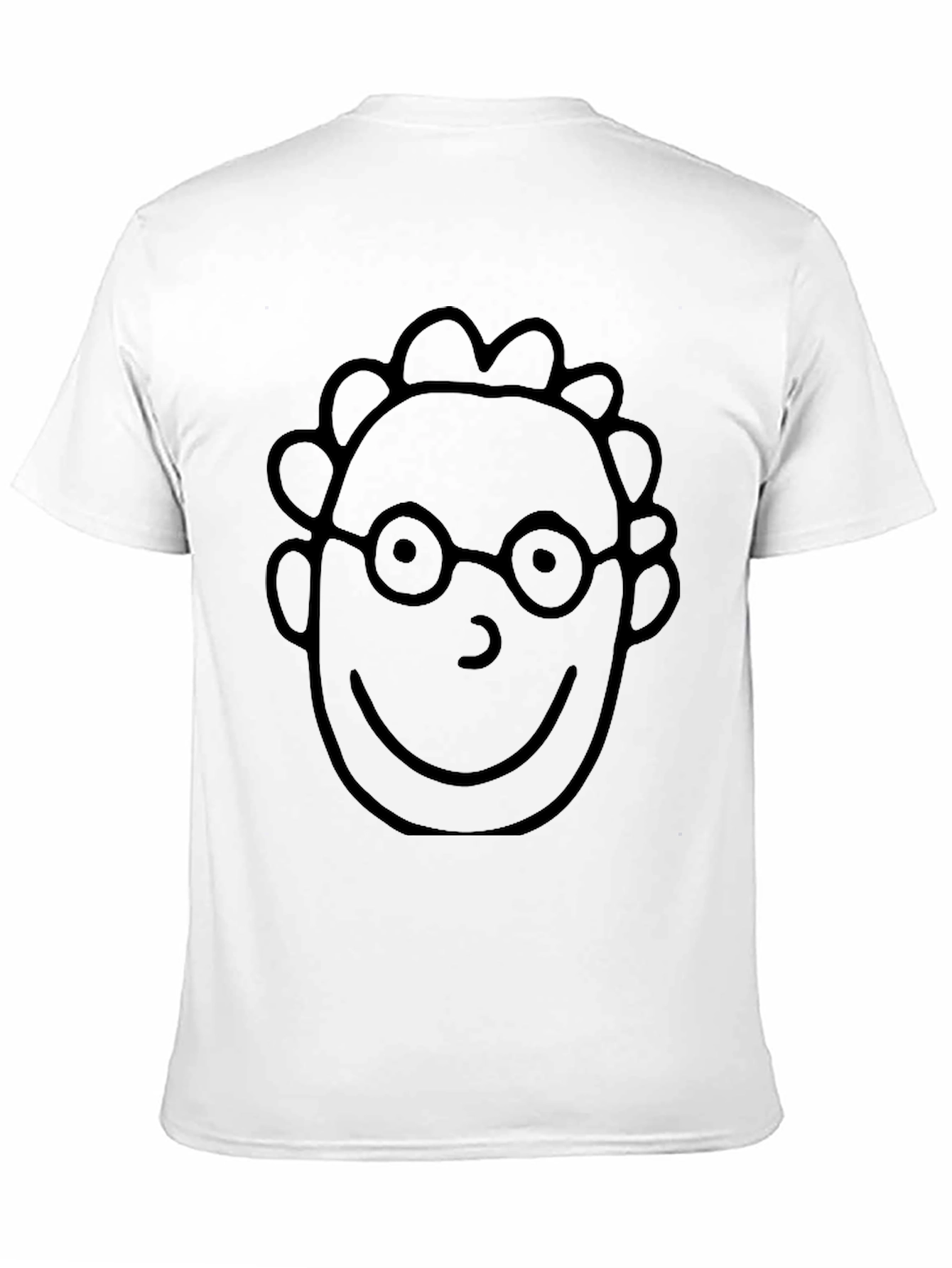 Cartoon Face Black T-Shirt