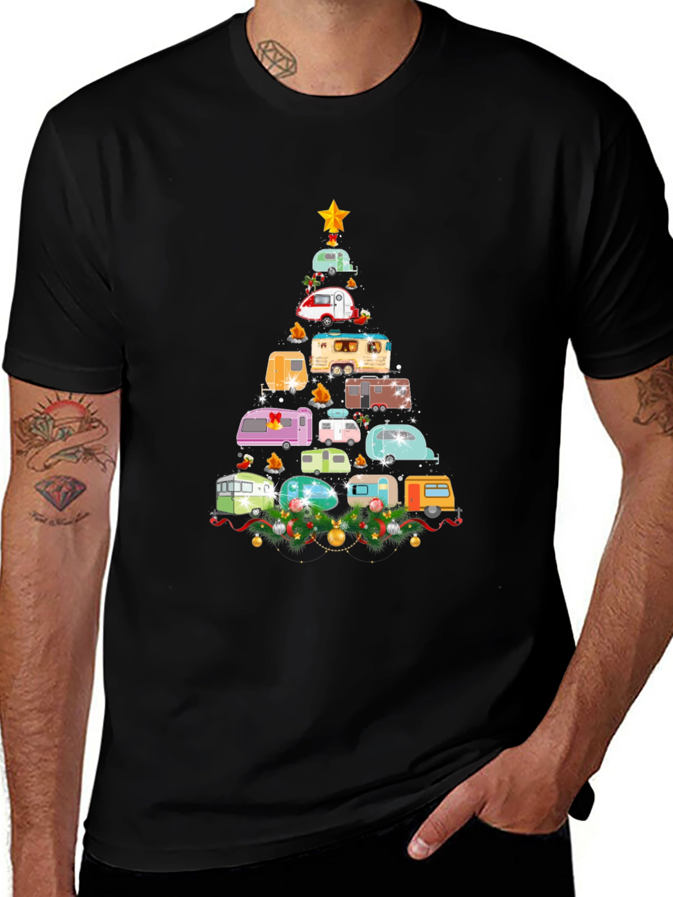 Christmas Camper Tree T-Shirt