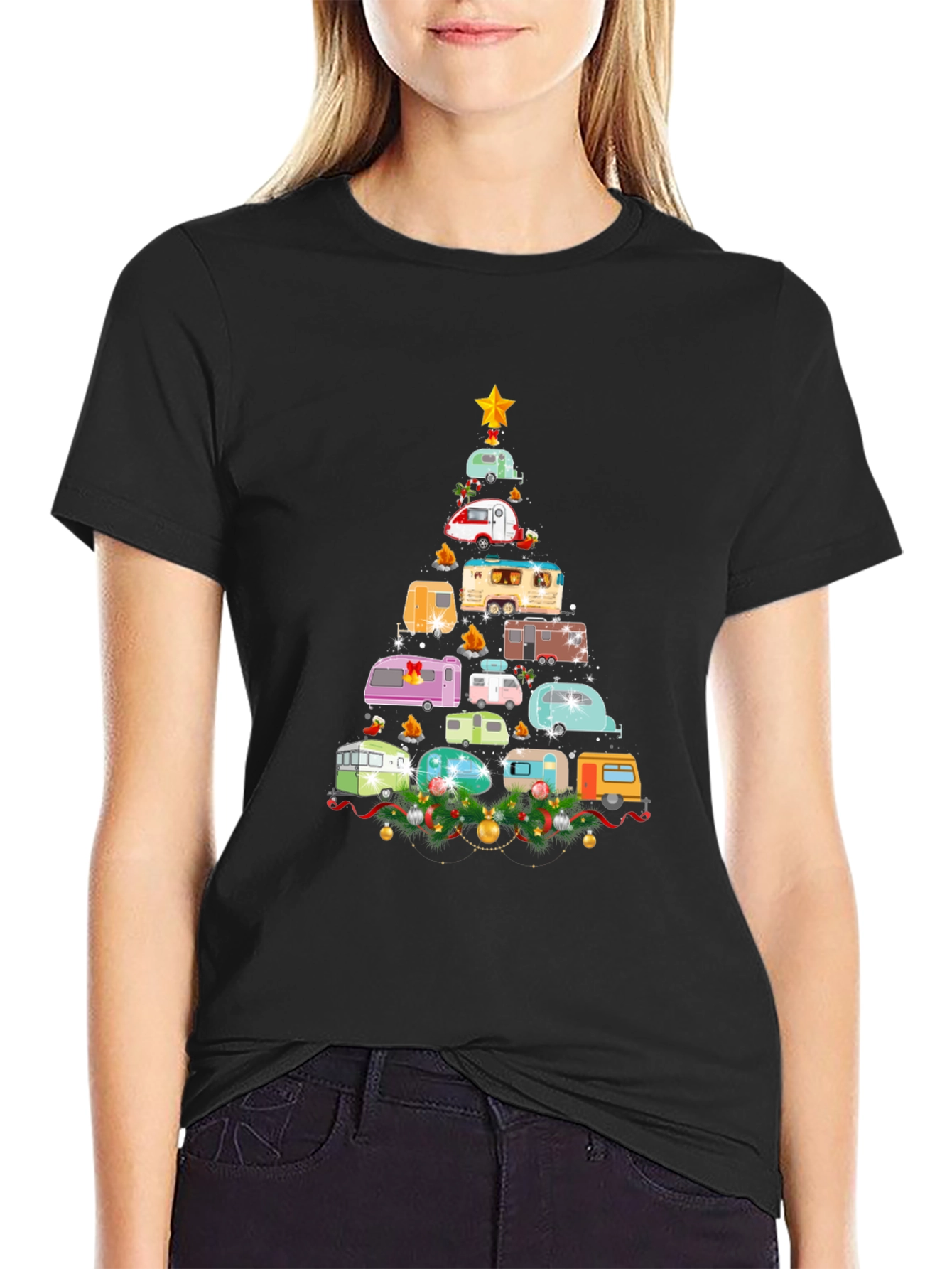 Christmas Camper Tree T-Shirt