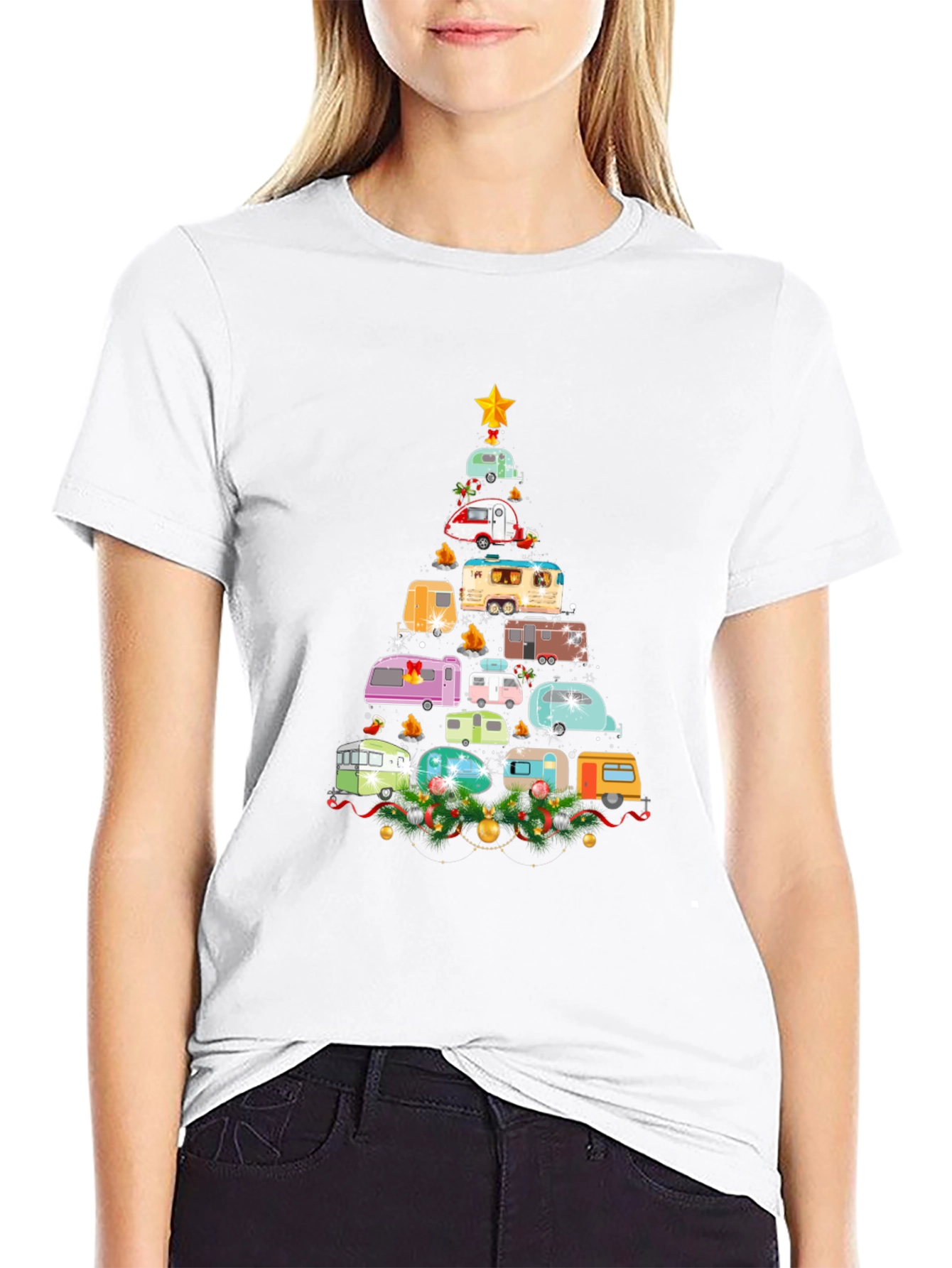 Christmas Camper Tree T-Shirt