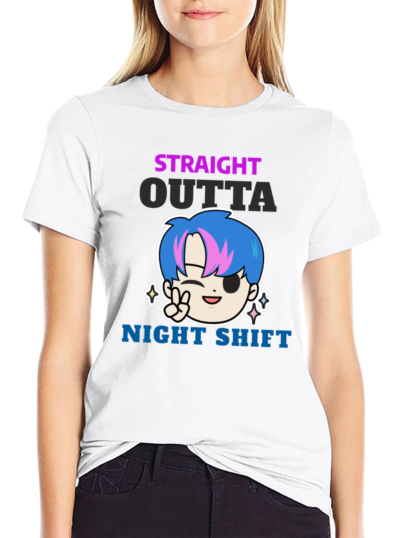 Straight Outta Night Shift Graphic Tee