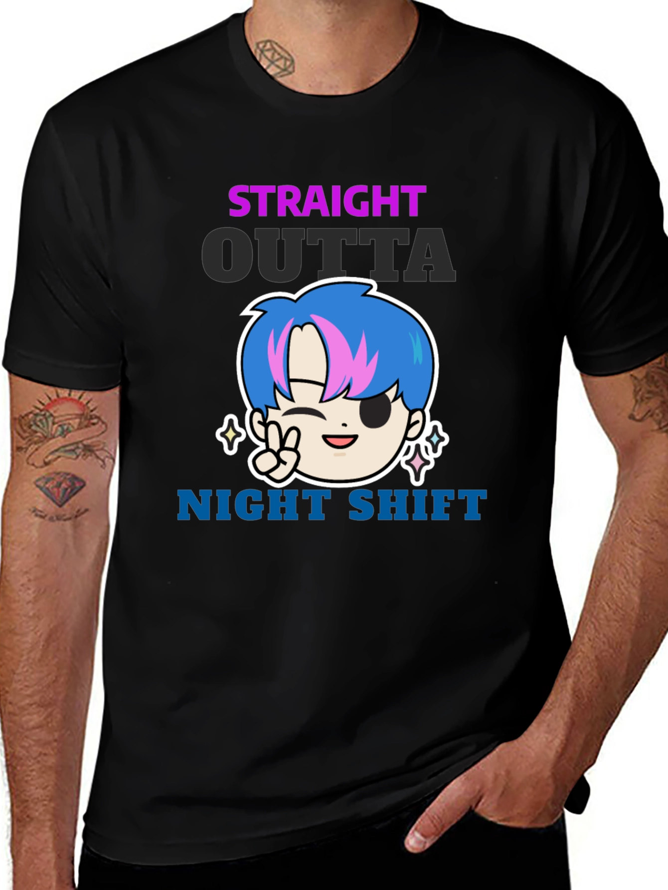 Straight Outta Night Shift Graphic Tee