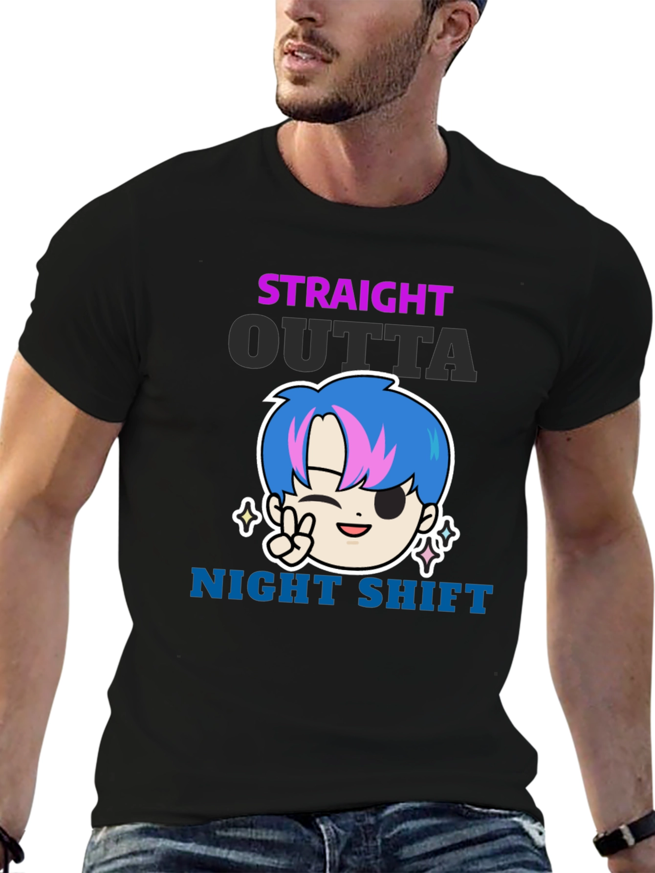 Straight Outta Night Shift Graphic Tee