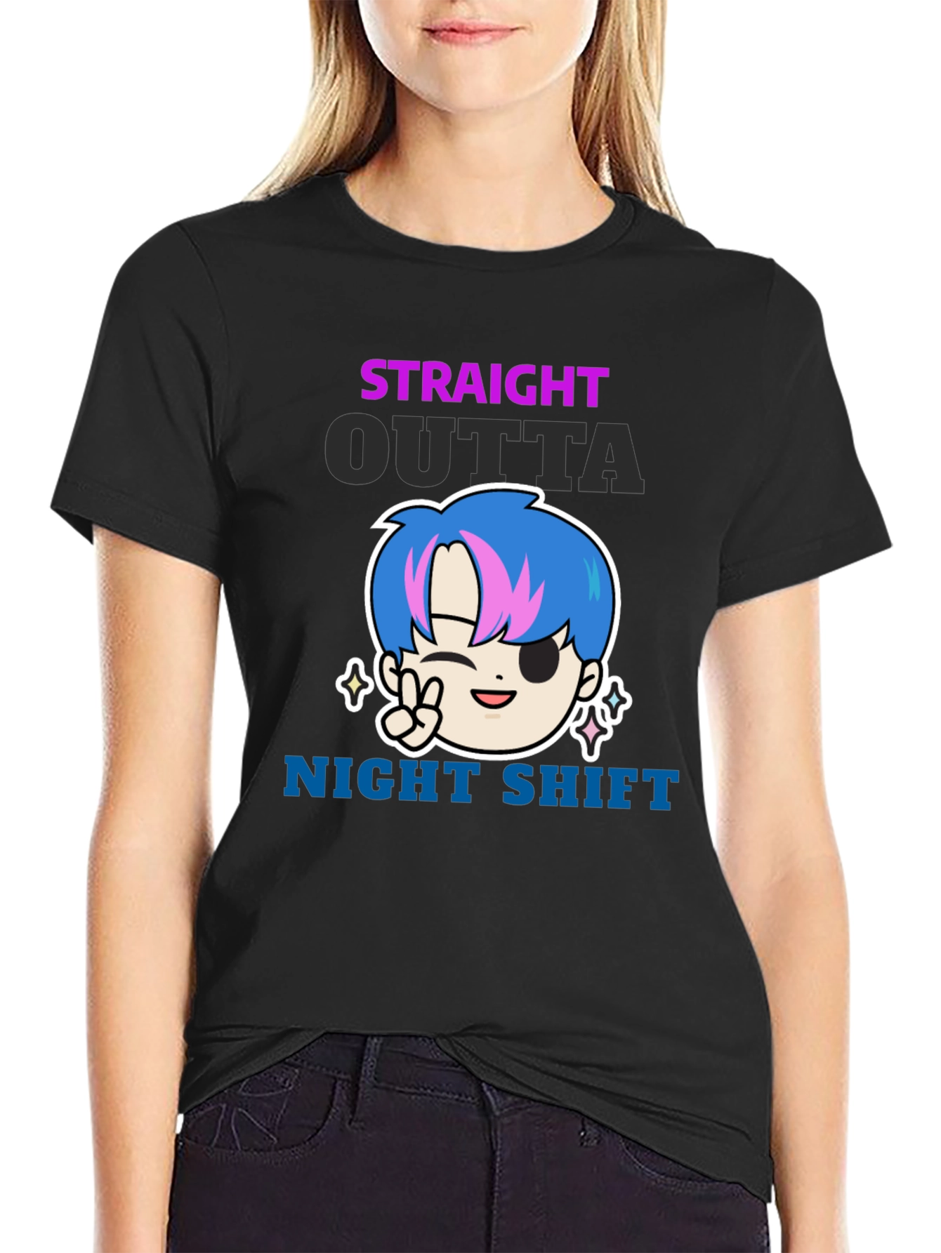 Straight Outta Night Shift Graphic Tee