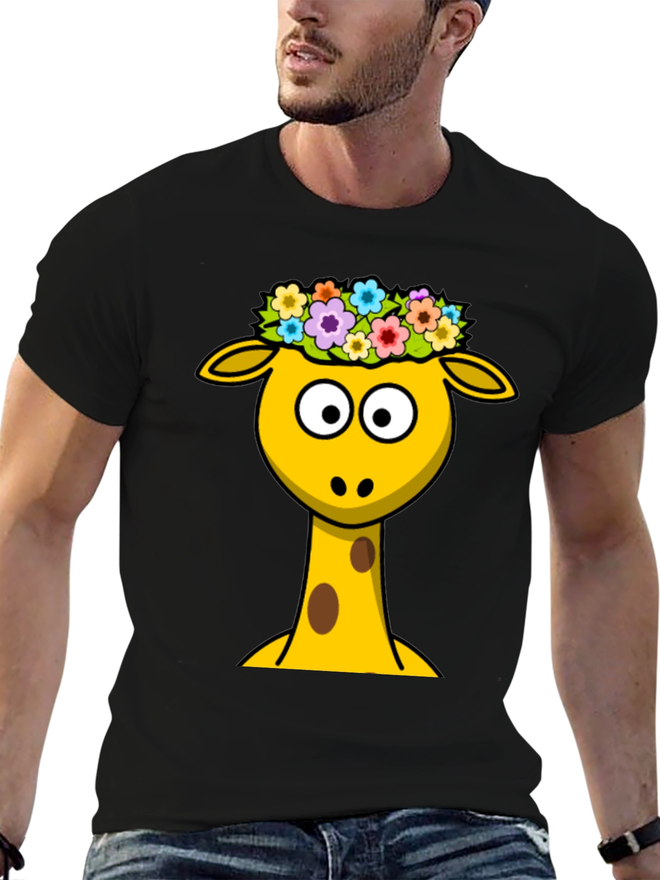 Giraffe Flower Crown Graphic Tee