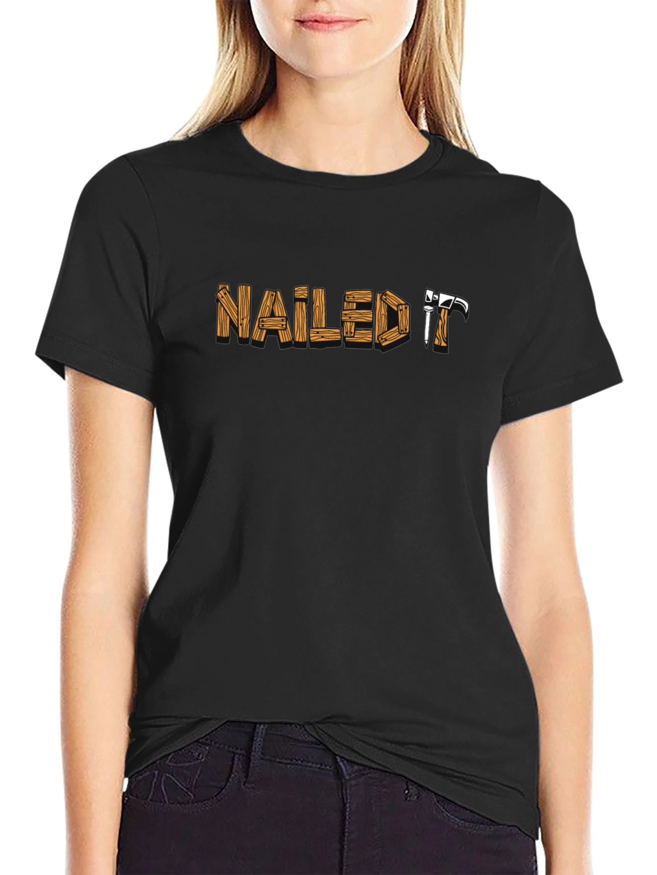 Nailed It Graphic T-Shirt - Crew Neck Casual