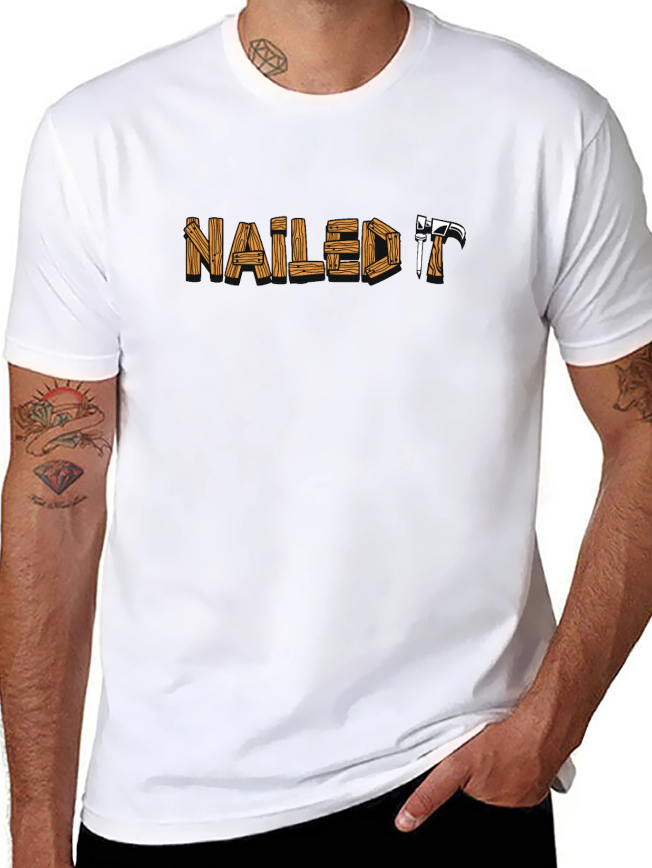 Nailed It Graphic T-Shirt - Crew Neck Casual