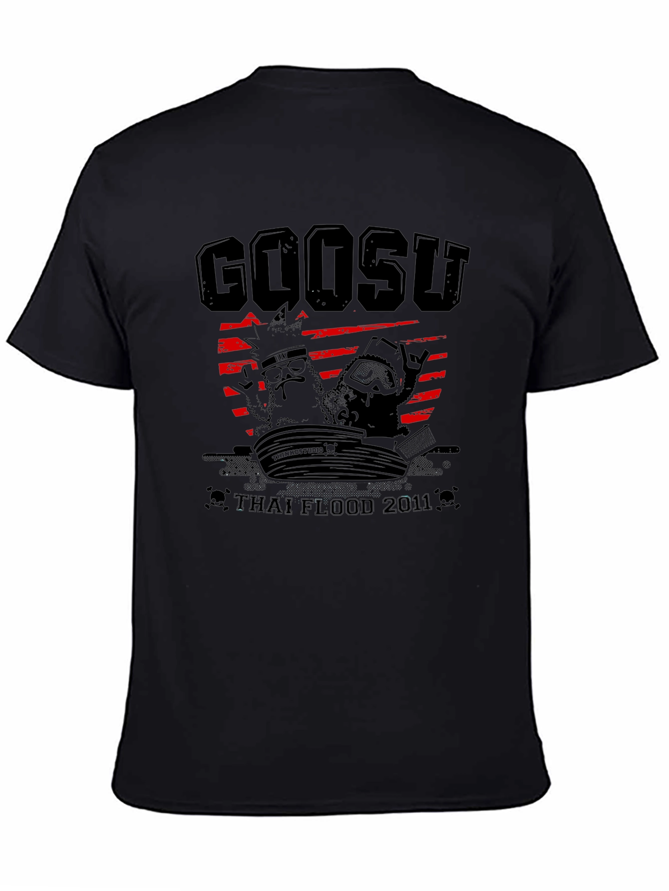 Goosu Thai Flood 2011 Black T-Shirt