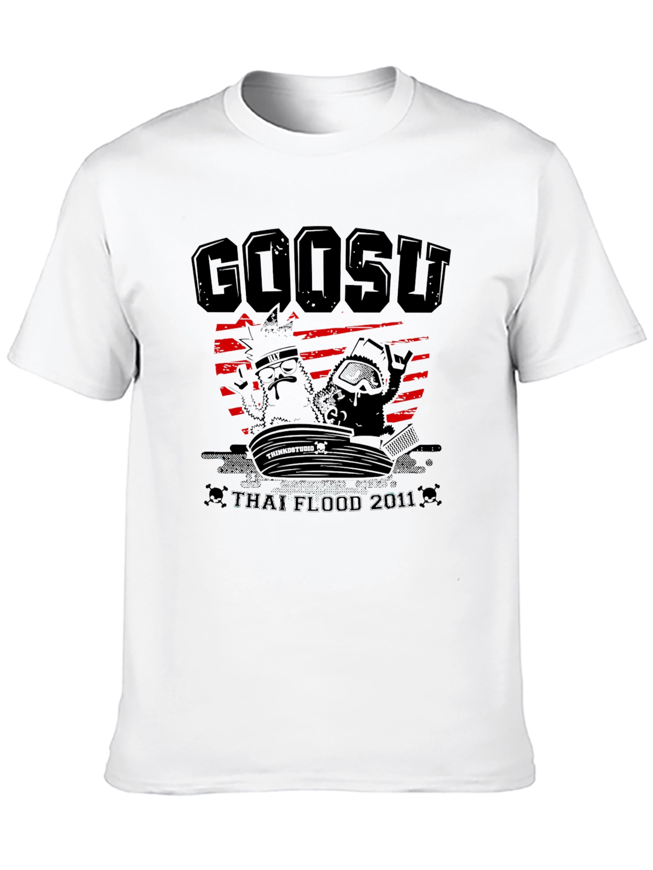 Goosu Thai Flood 2011 Black T-Shirt
