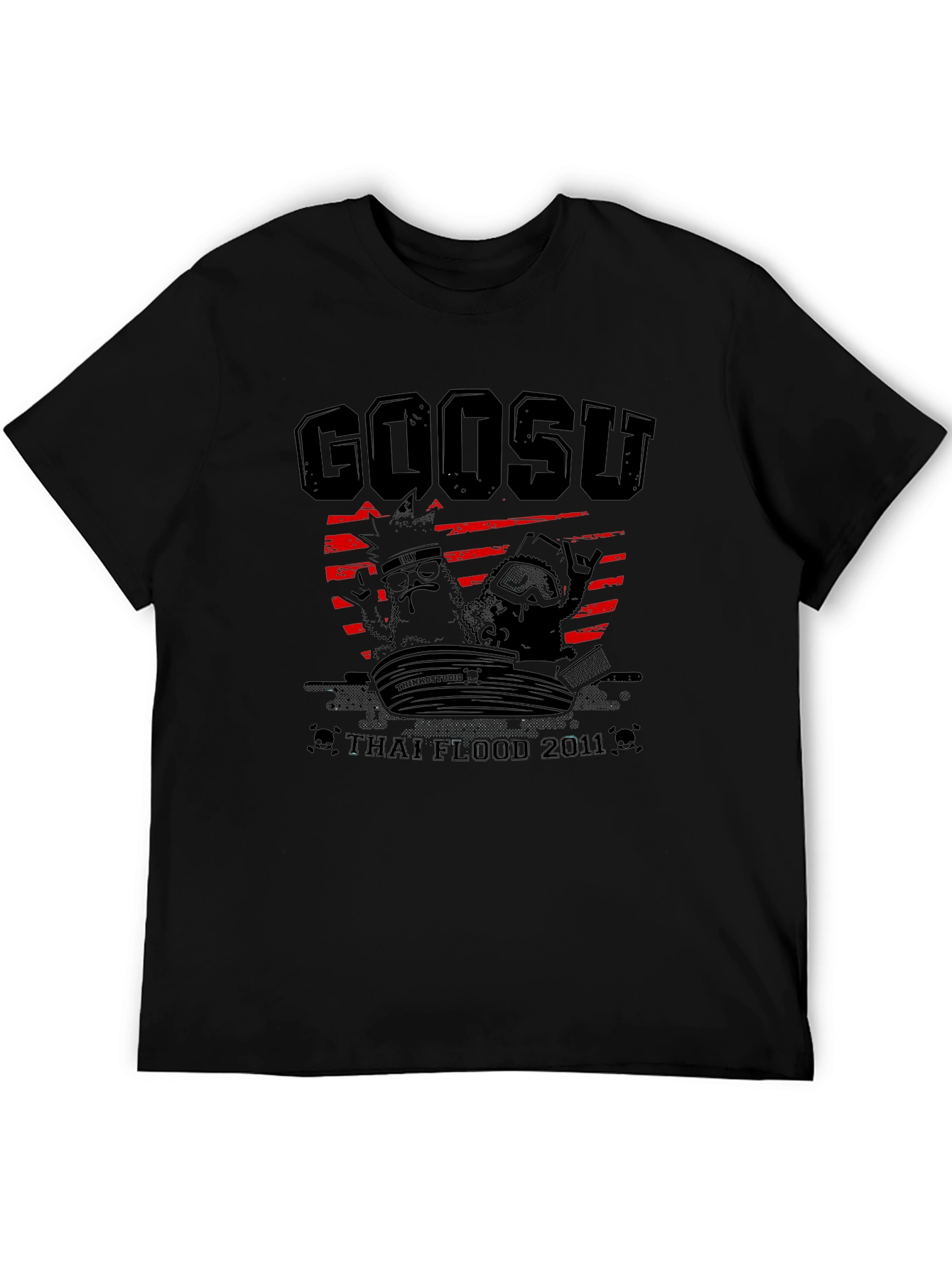 Goosu Thai Flood 2011 Black T-Shirt