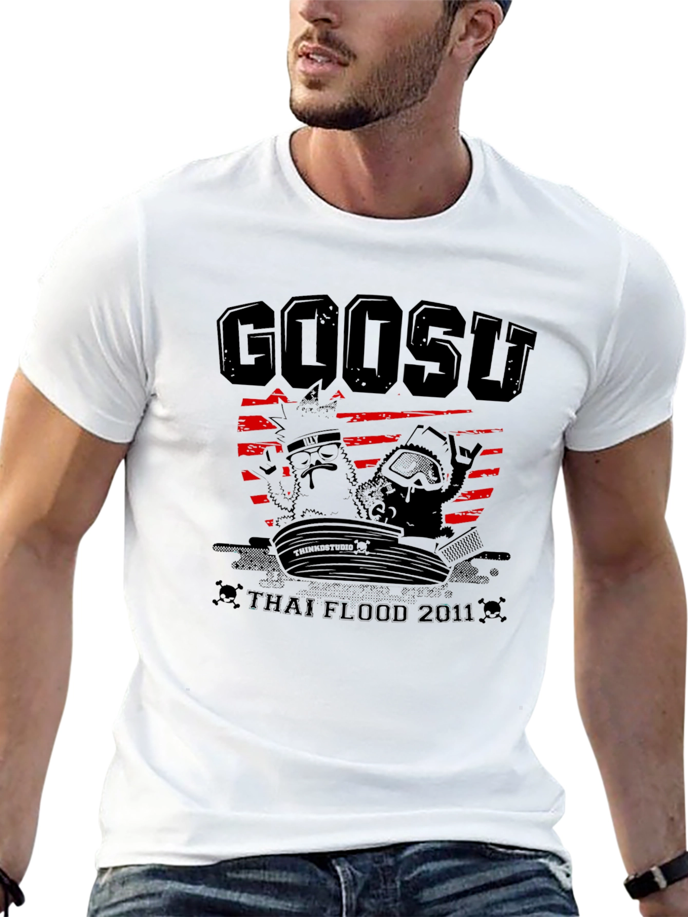 Goosu Thai Flood 2011 Black T-Shirt