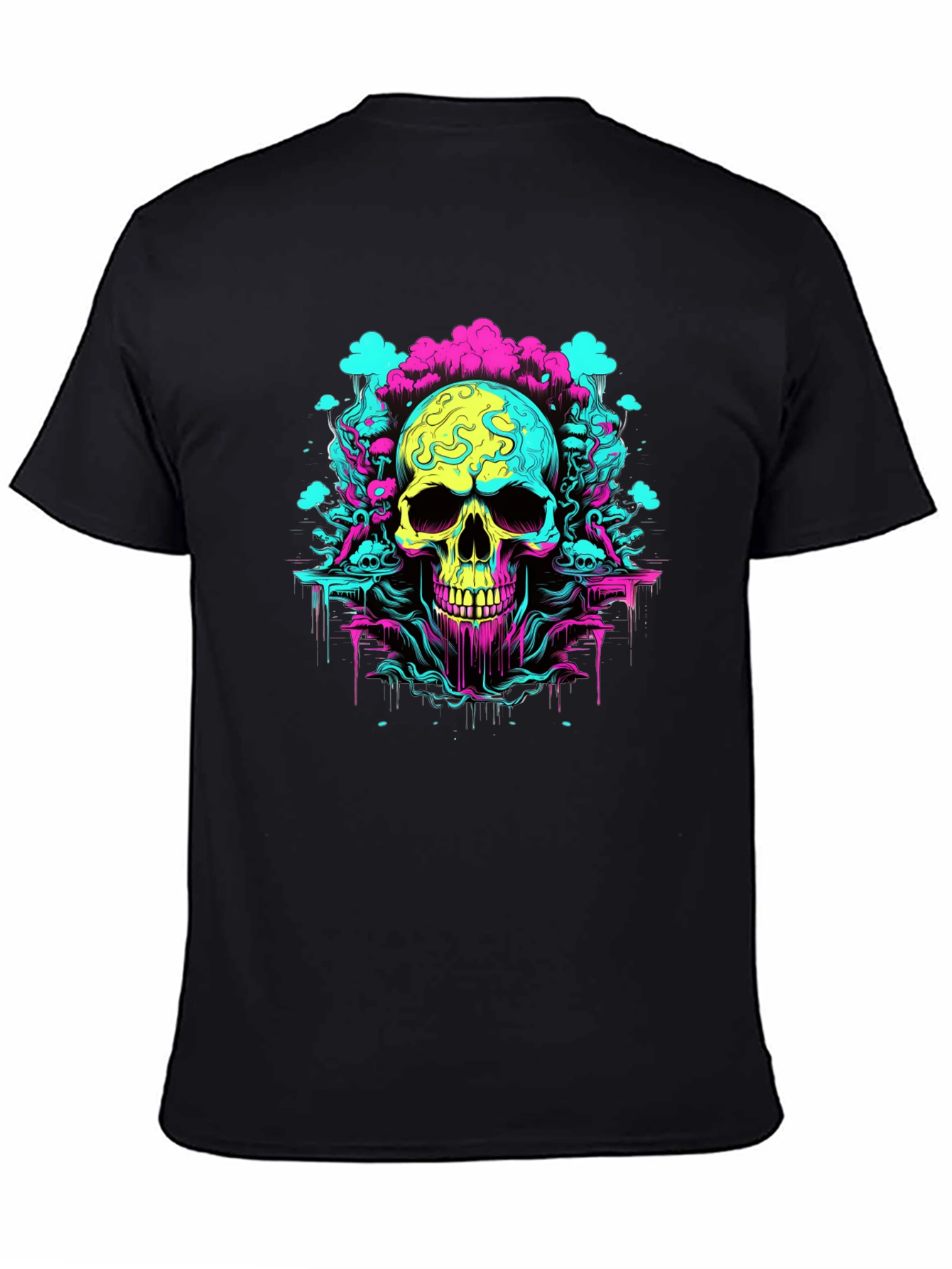 Neon Skull Graphic T-Shirt
