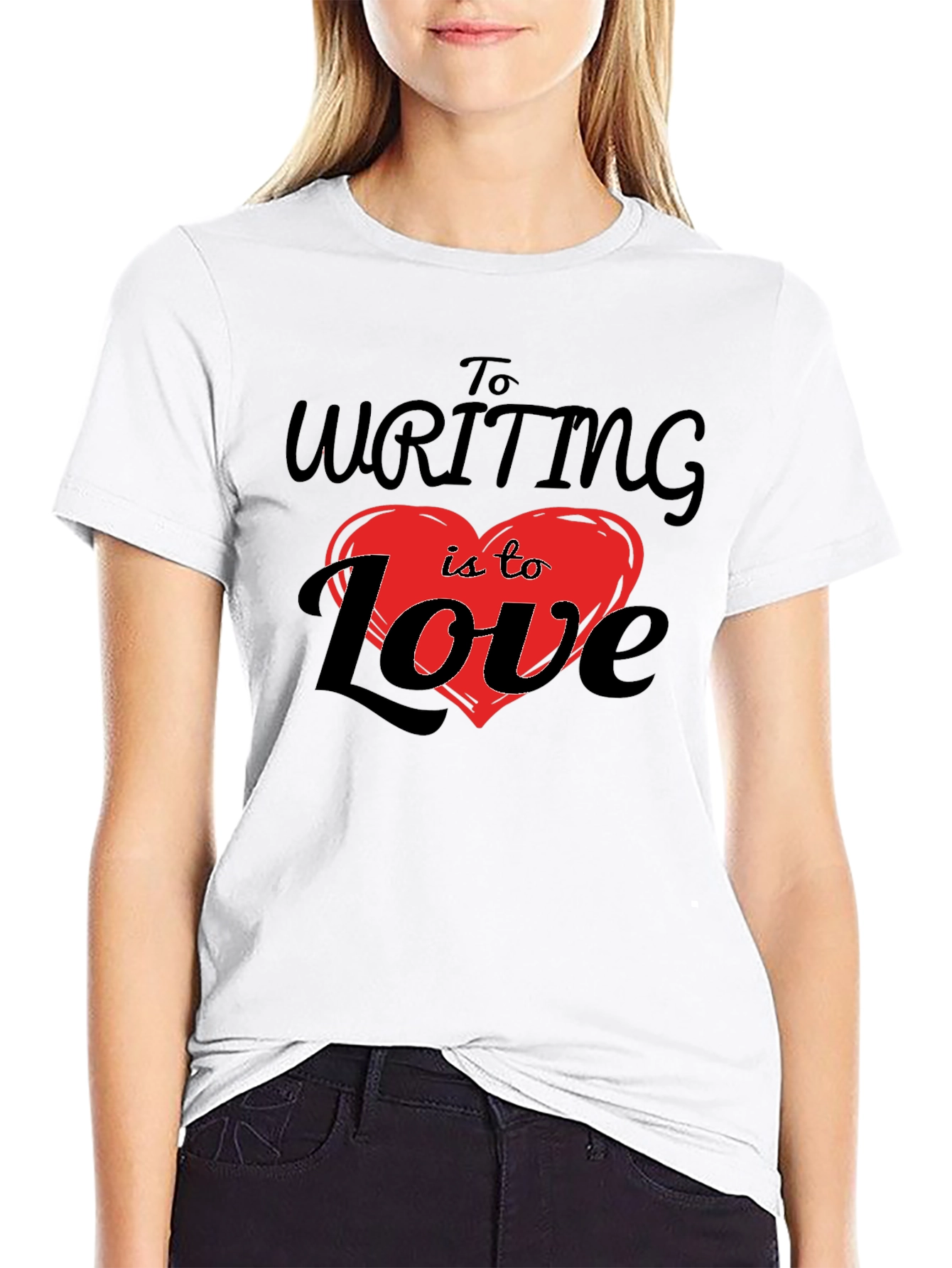 Writing is to Love T-Shirt - Black Graphic Tee