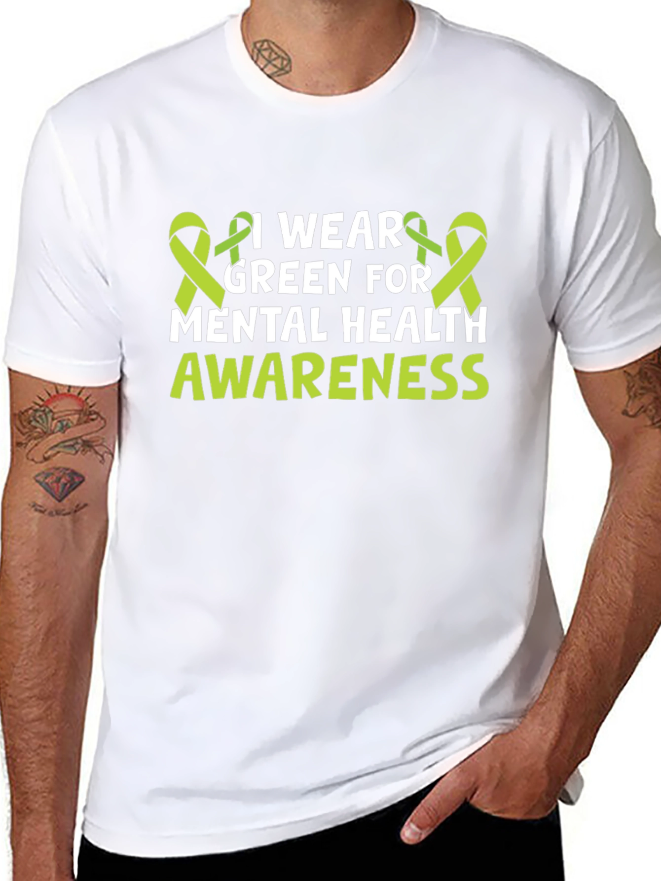 Green Mental Health Awareness T-Shirt