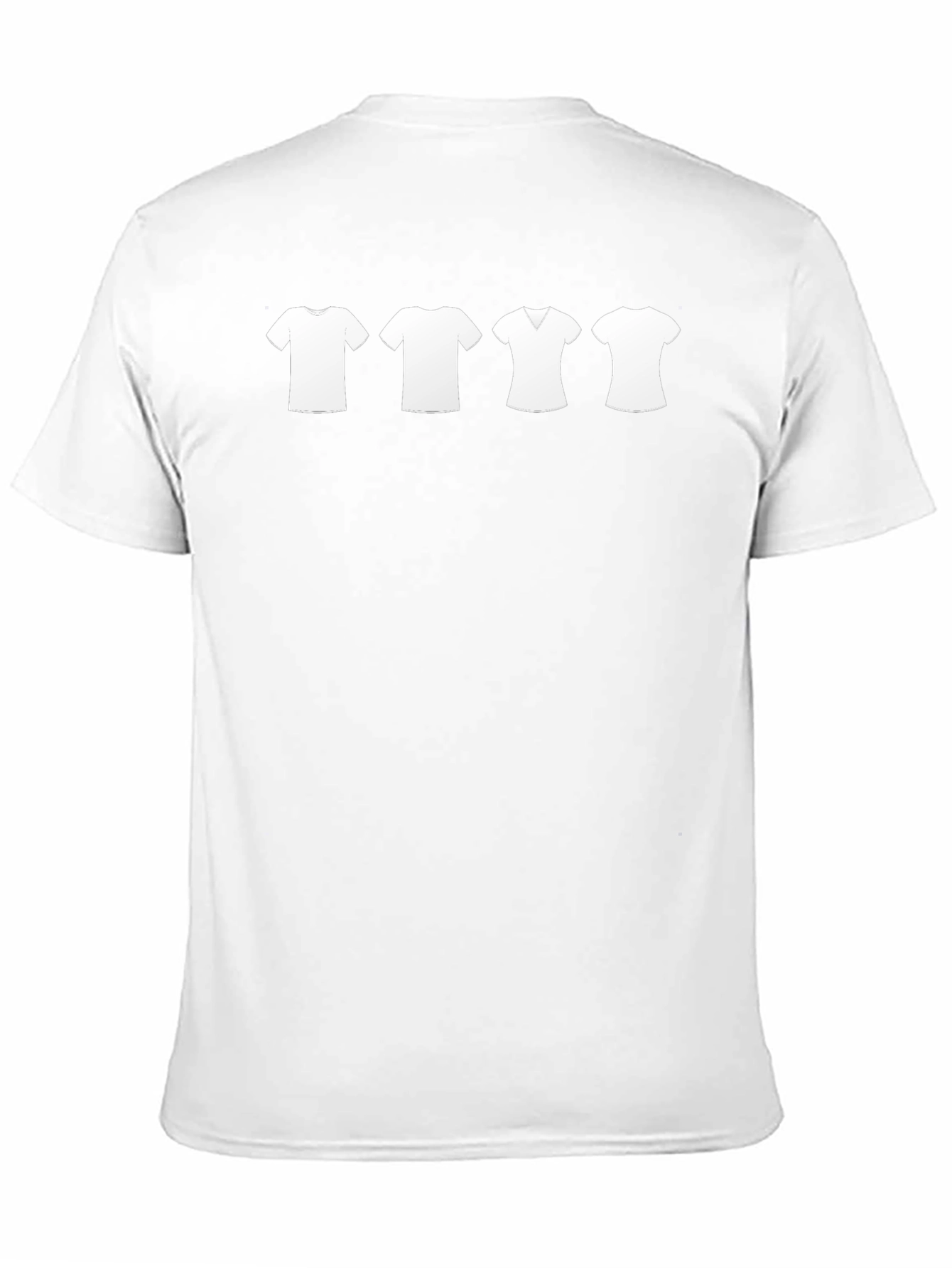 Mens Black T-Shirt with White Tee Graphic