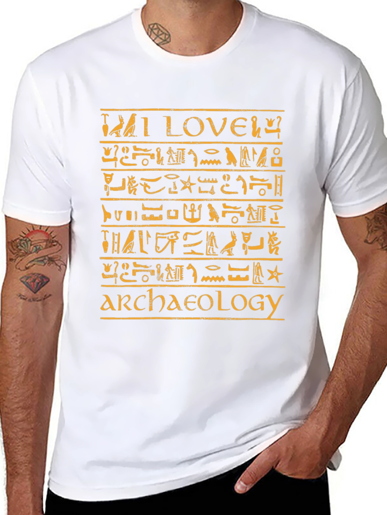 I LOVE Archaeology Hieroglyphic T-Shirt