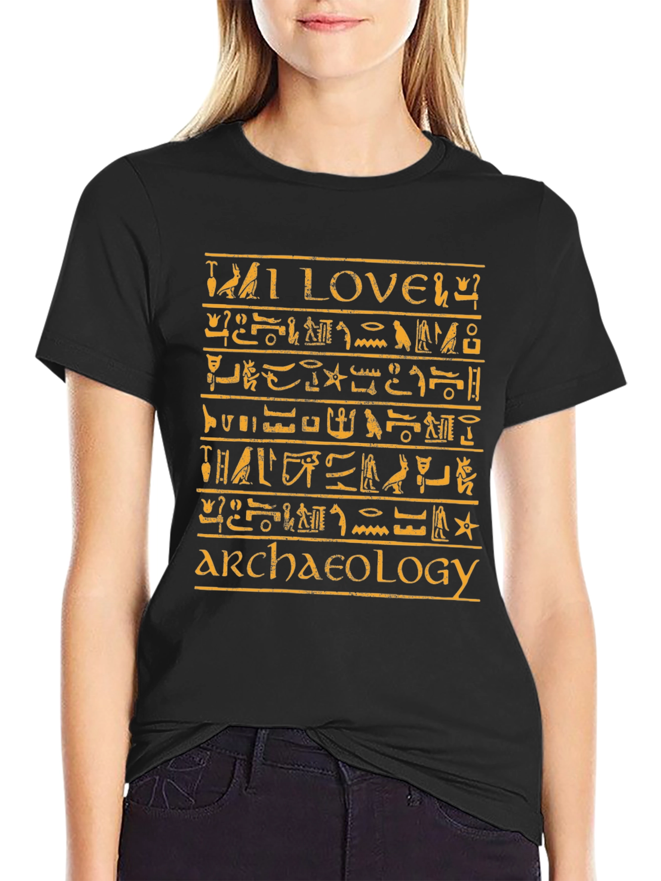 I LOVE Archaeology Hieroglyphic T-Shirt