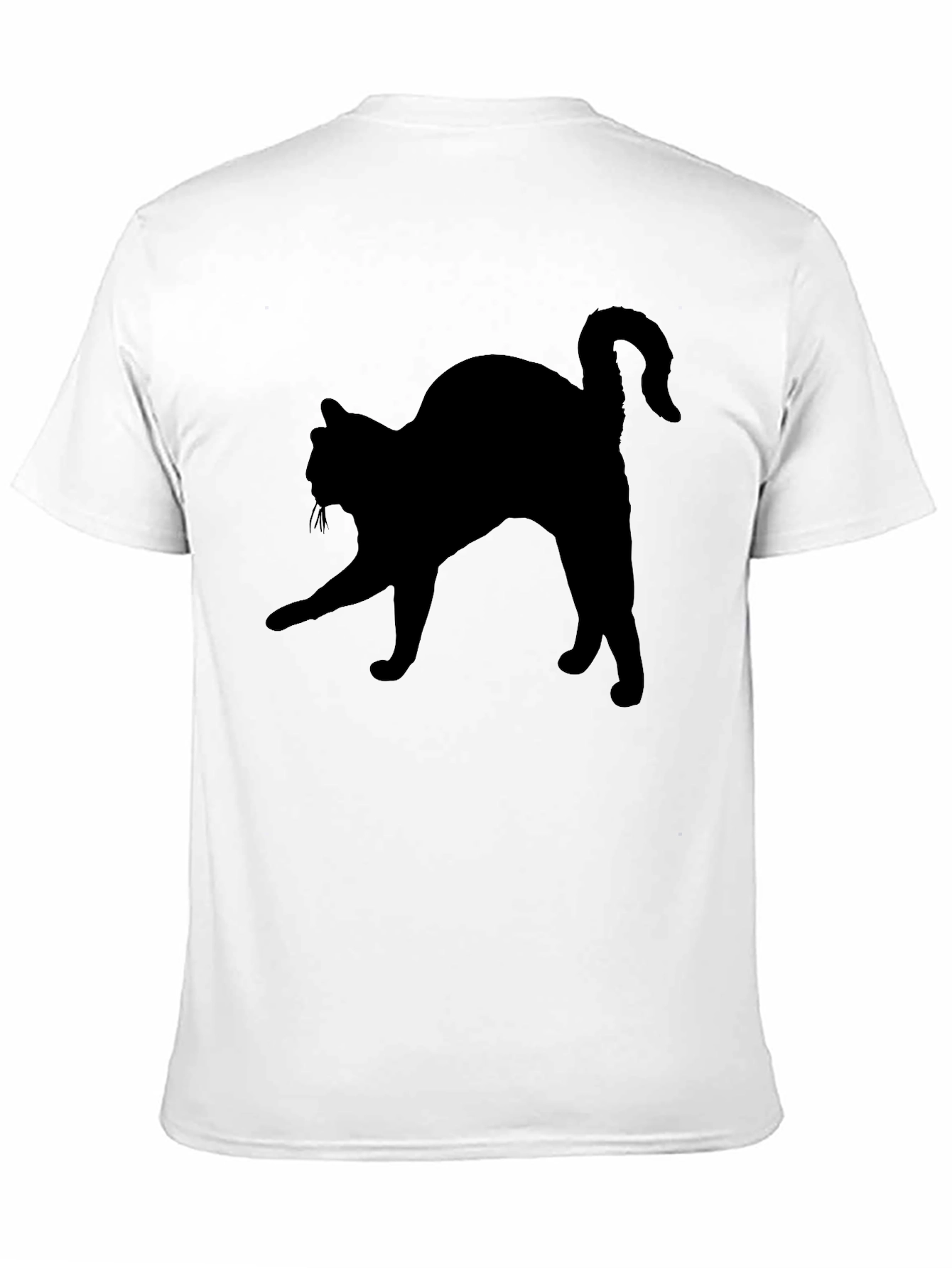 Black Cat Silhouette Tee - Mens Casual T-Shirt