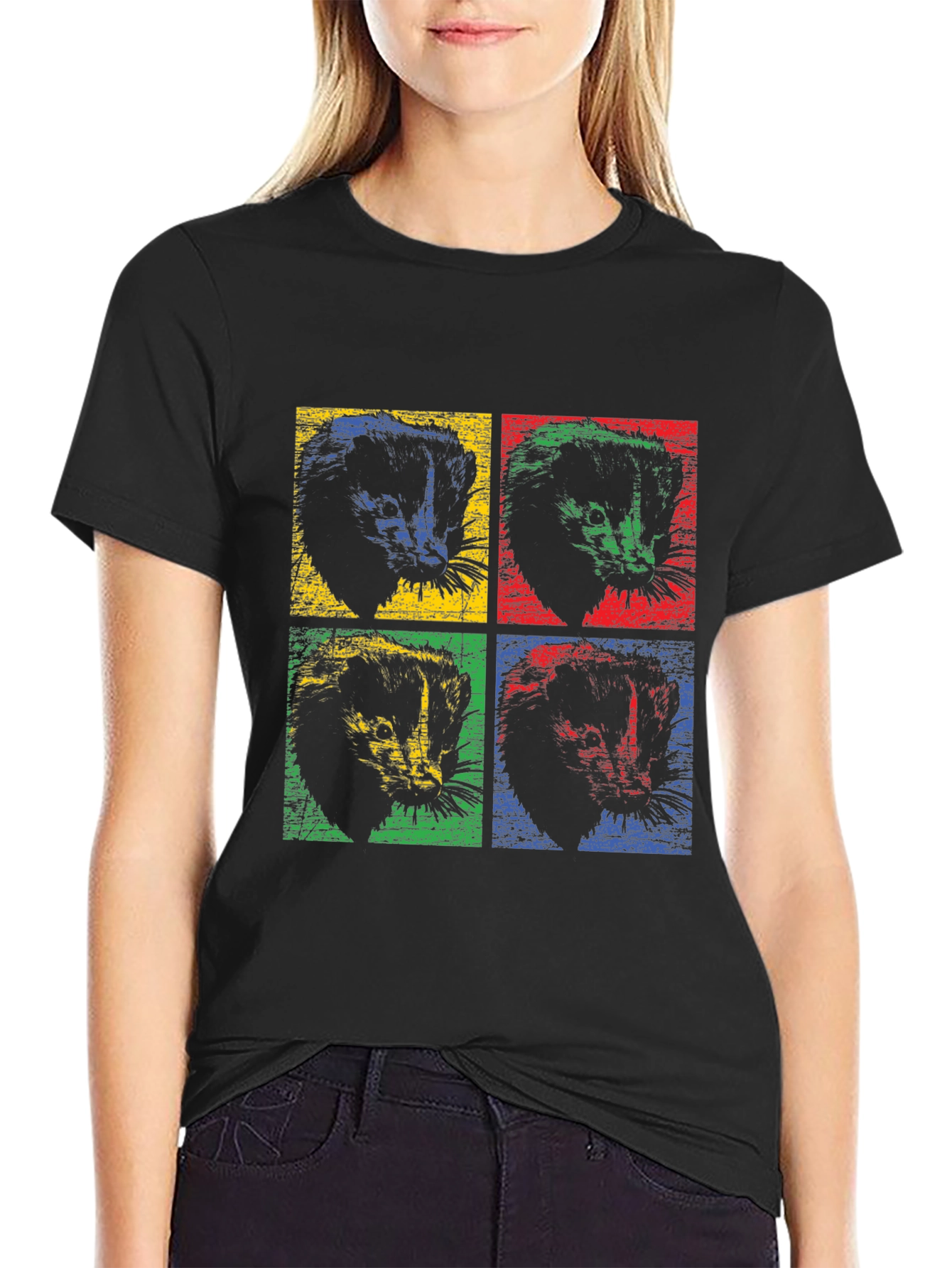 Retro Ferret Pop Art T-Shirt