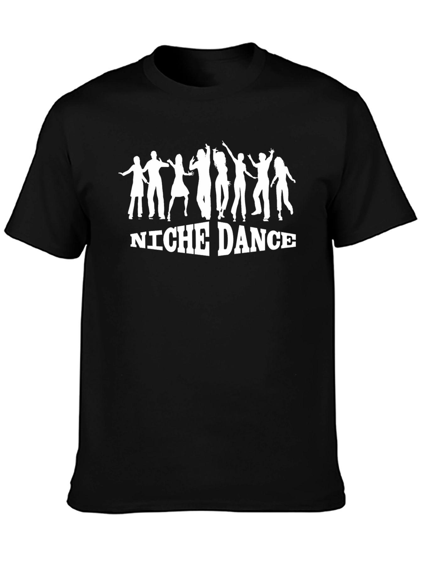 Niche Dance Black T-Shirt Fun Party Graphic Tee