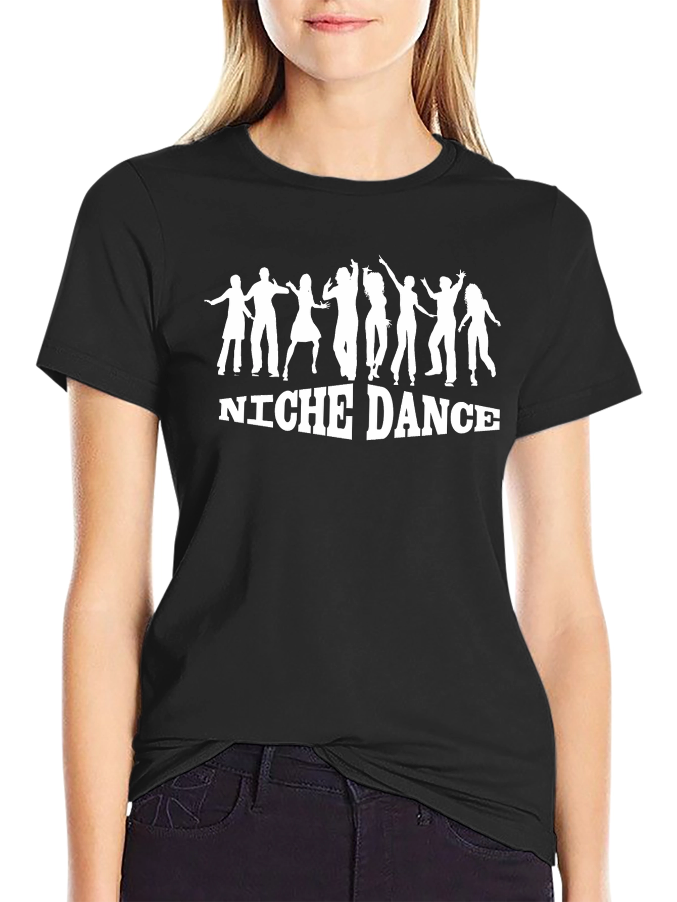 Niche Dance Black T-Shirt Fun Party Graphic Tee